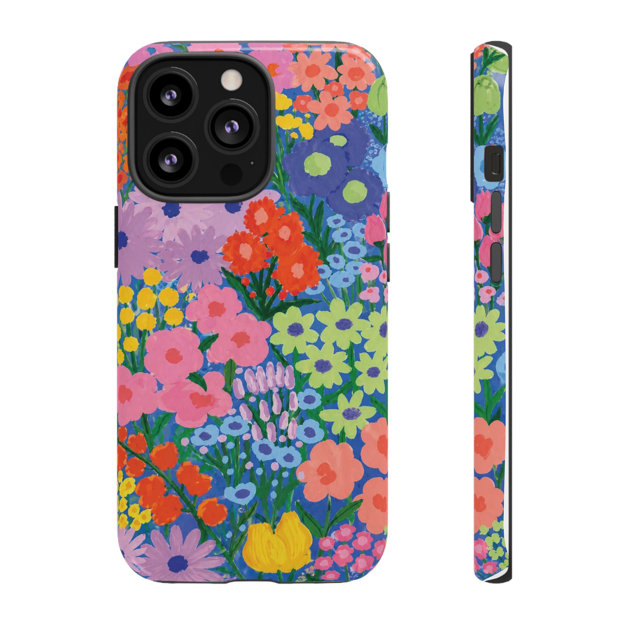 Colorful Floral Pattern Cute Aesthetic Tough Case