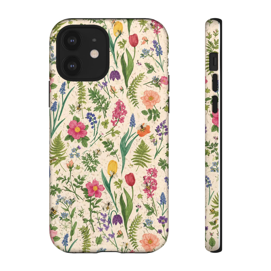 Spring Floral & Bee Pattern Tough Case