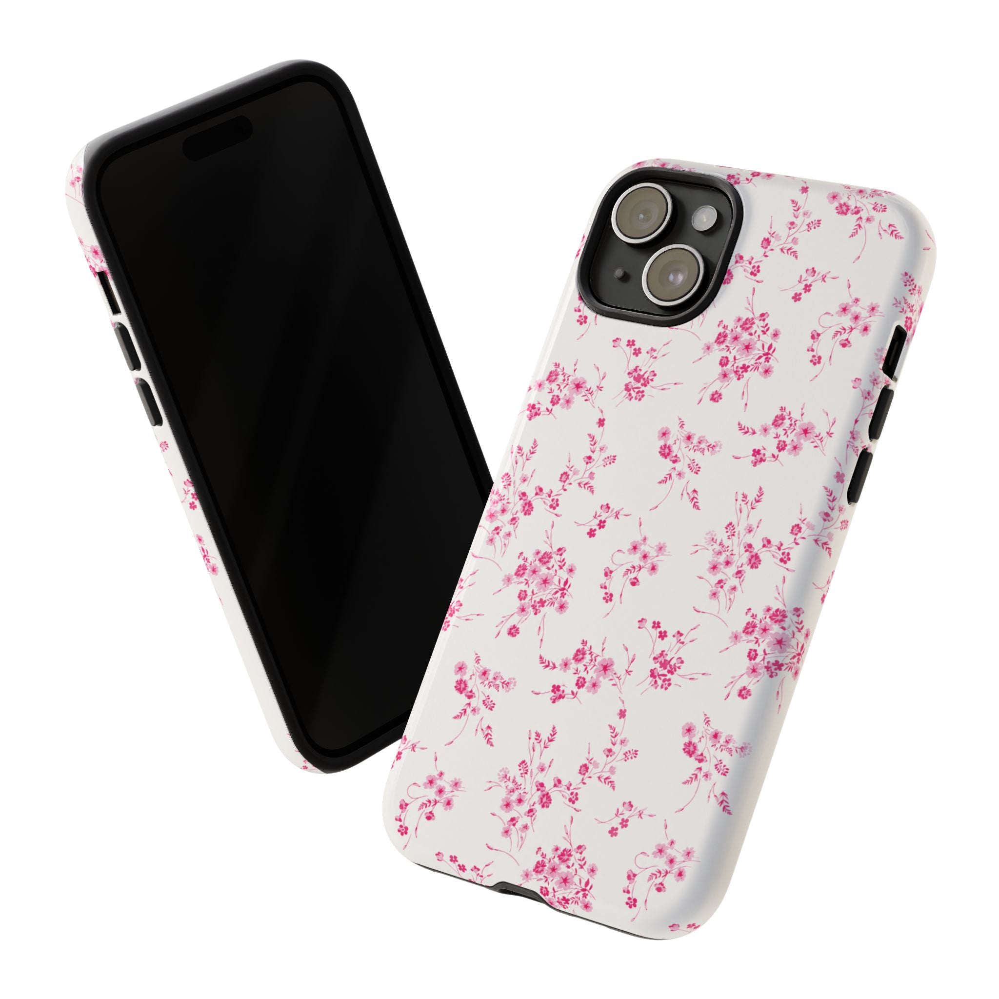 Burgundy Ditsy Floral Tough Case