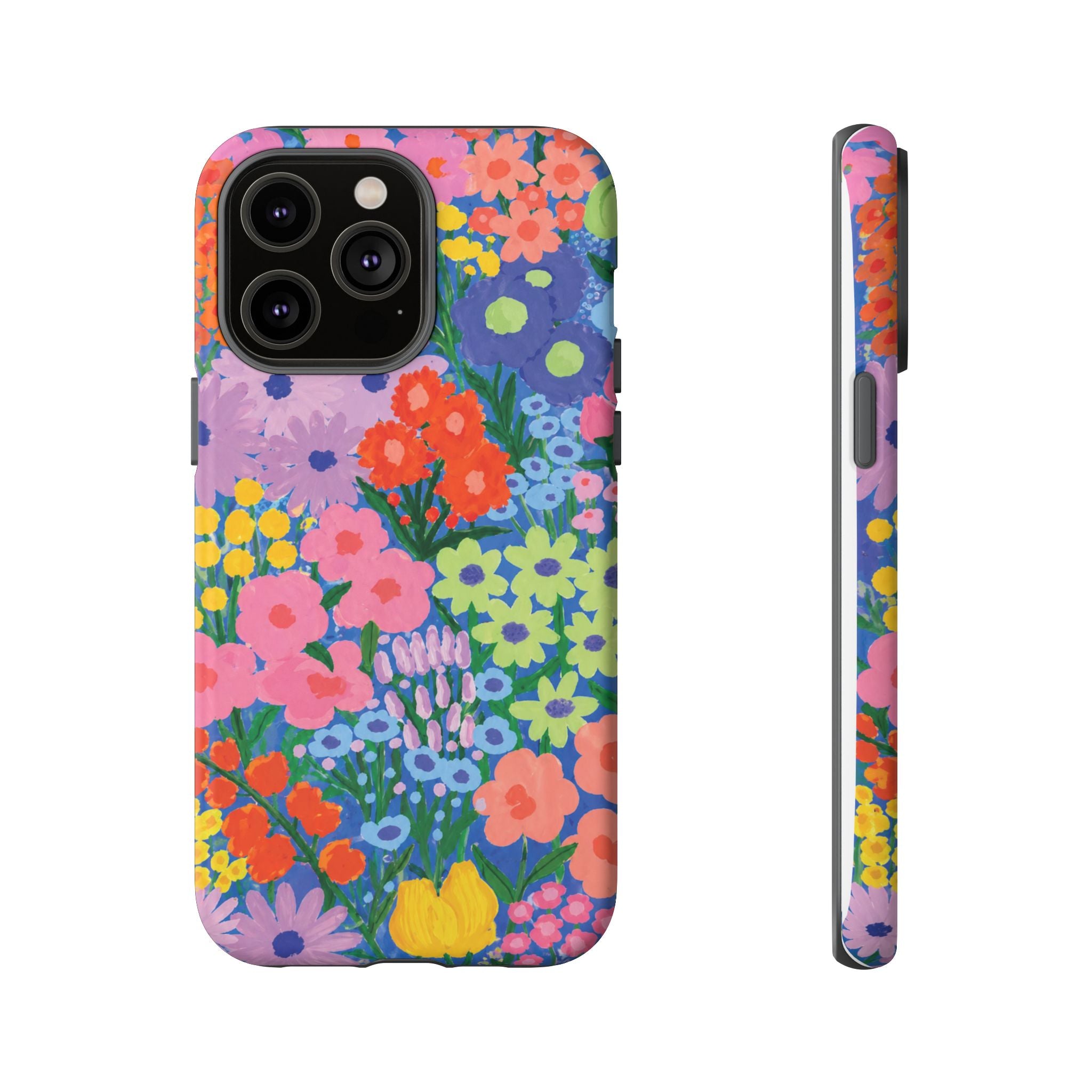 Colorful Floral Pattern Cute Aesthetic Tough Case