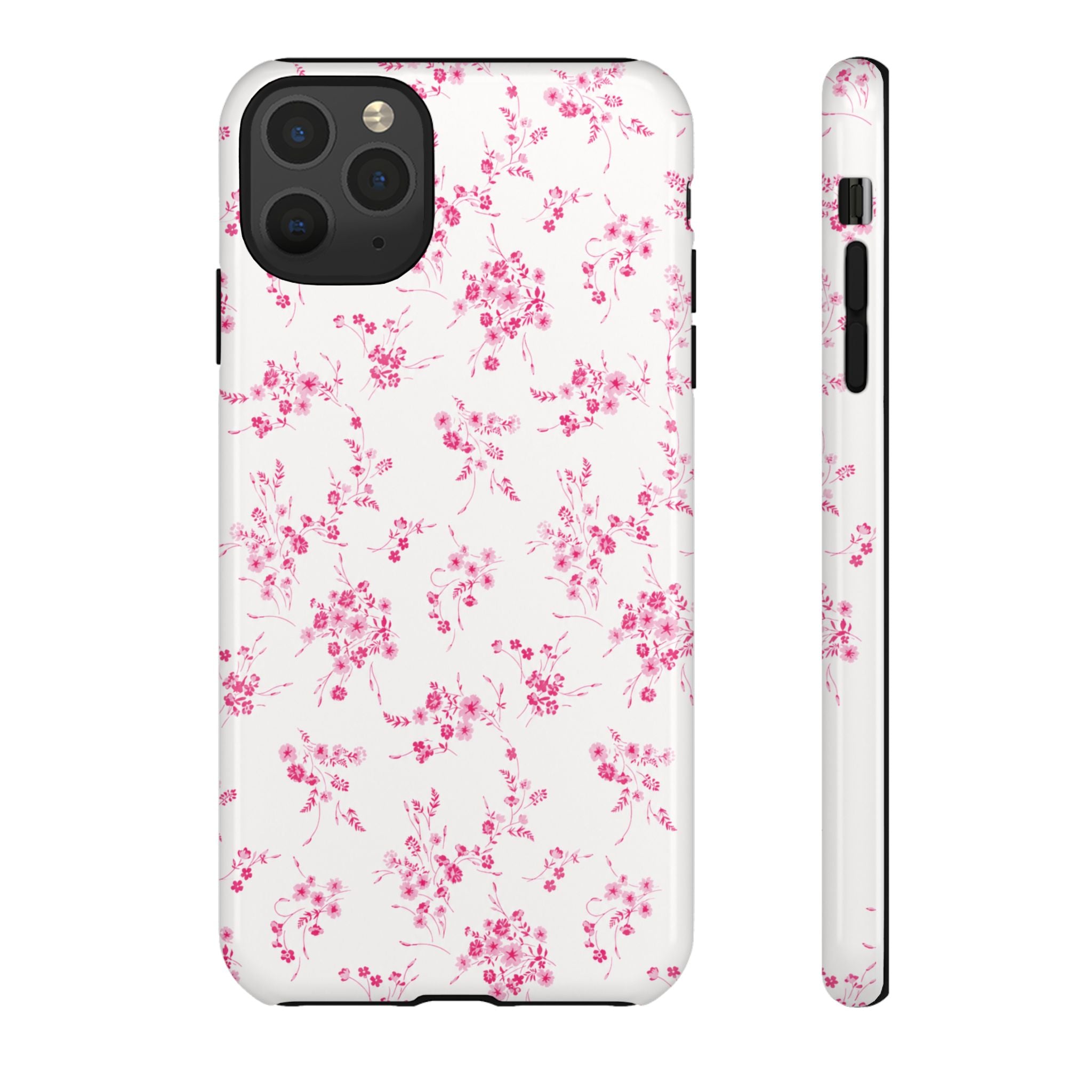 Burgundy Ditsy Floral Tough Case
