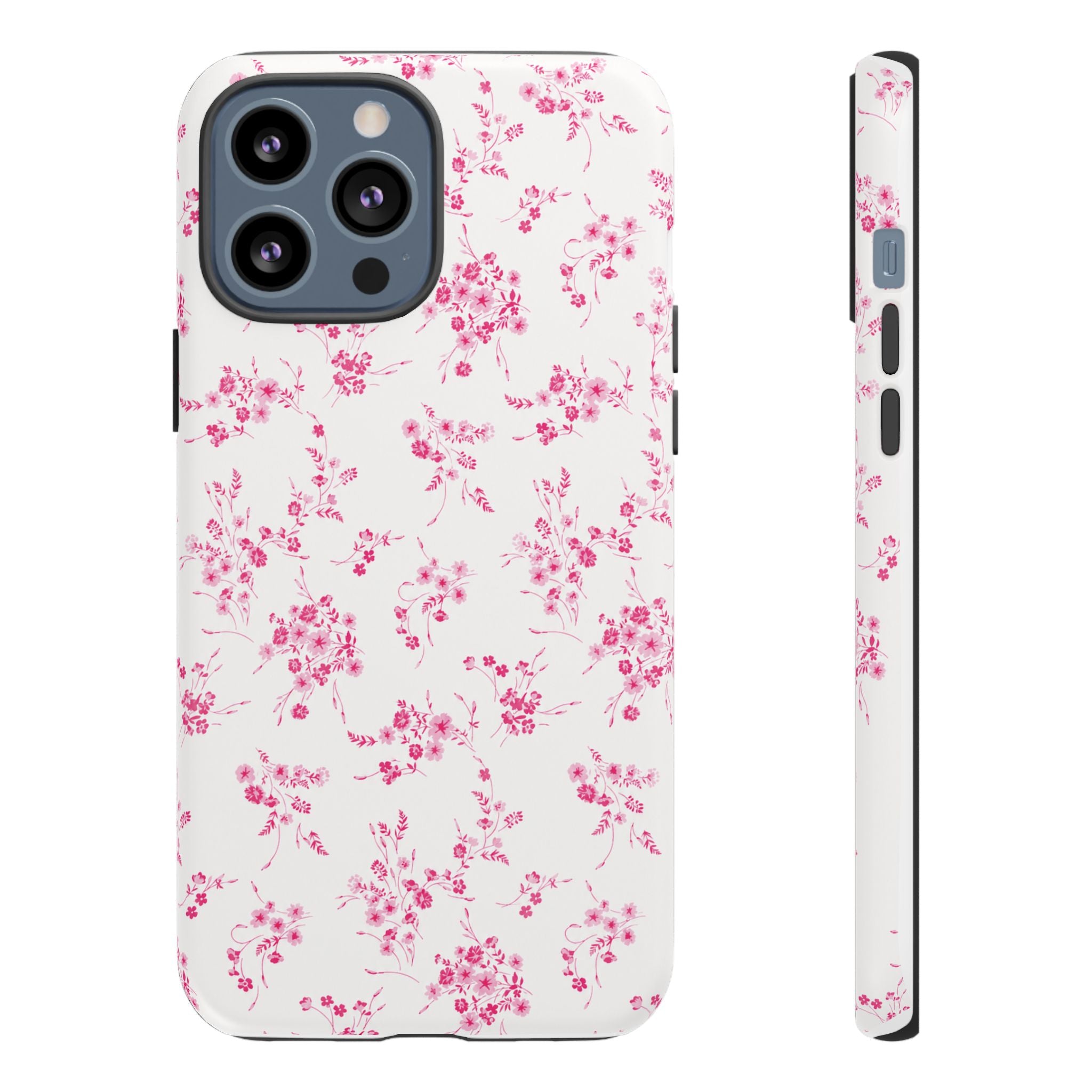 Burgundy Ditsy Floral Tough Case