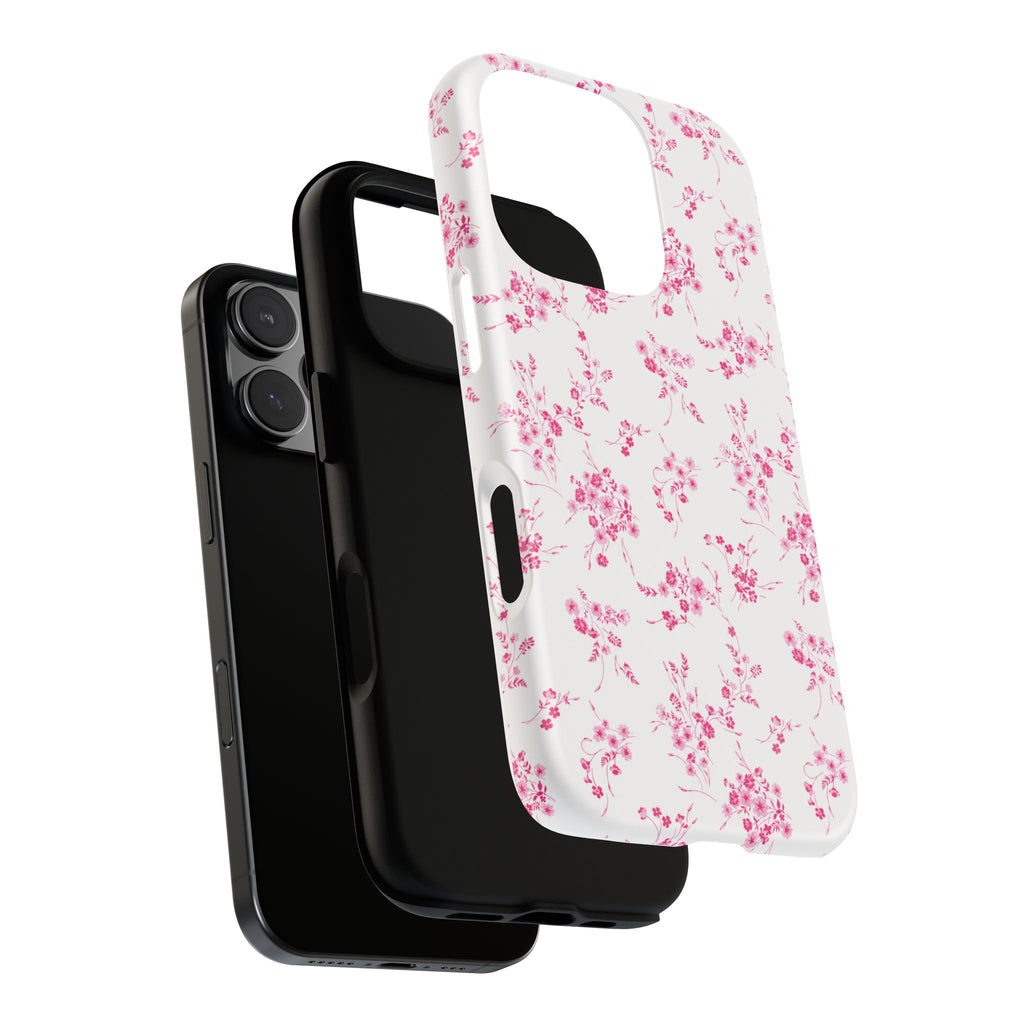 Burgundy Ditsy Floral Tough Case