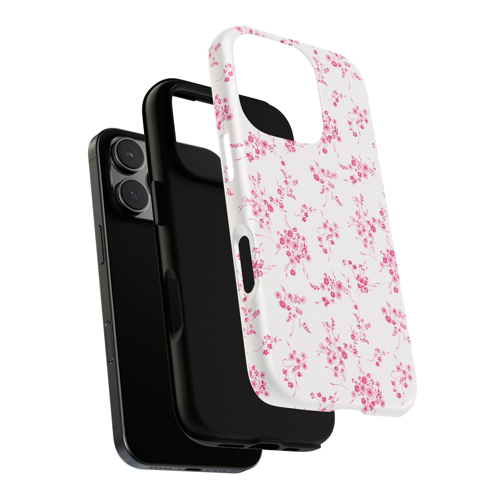 Burgundy Ditsy Floral Tough Case