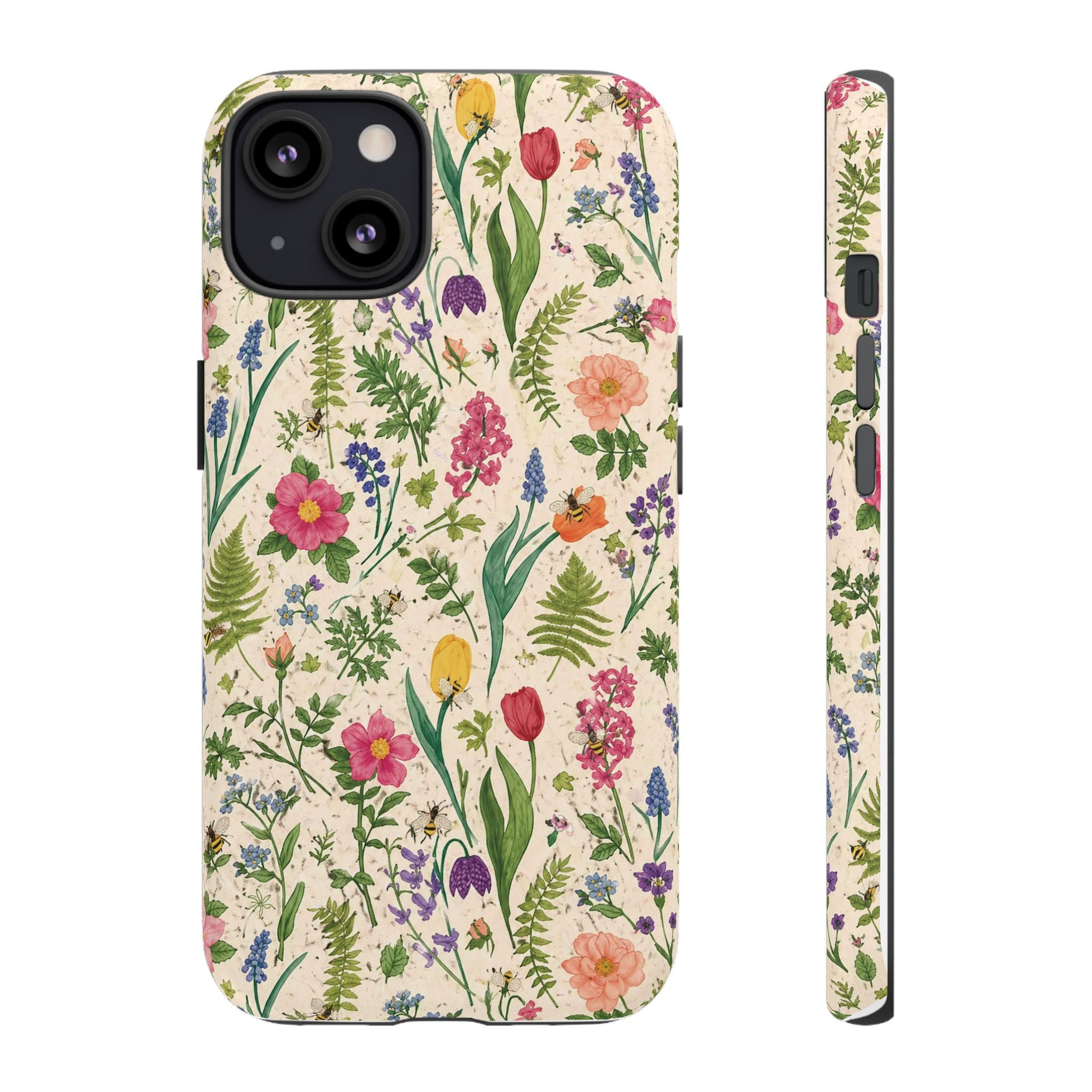 Spring Floral & Bee Pattern Tough Case