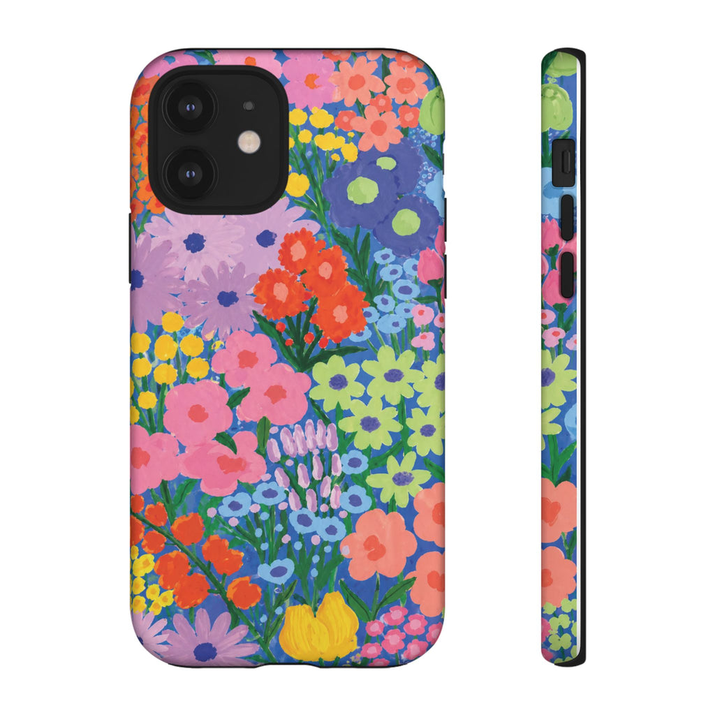 Colorful Floral Pattern Cute Aesthetic Tough Case