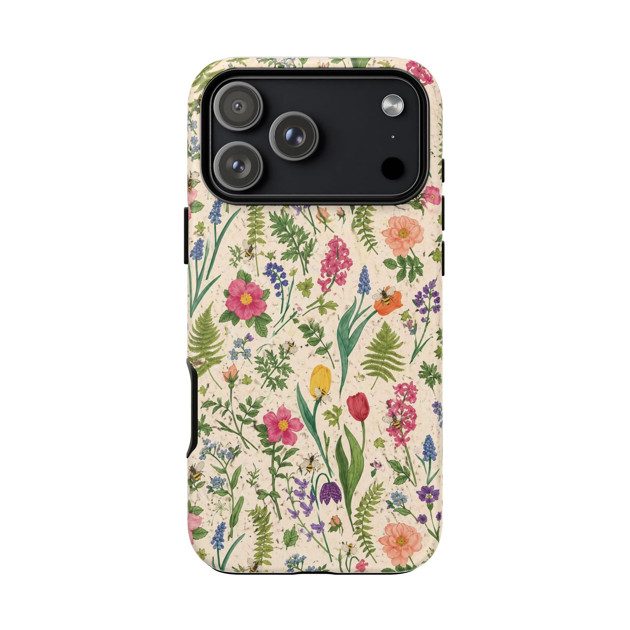 Spring Floral & Bee Pattern Tough Case