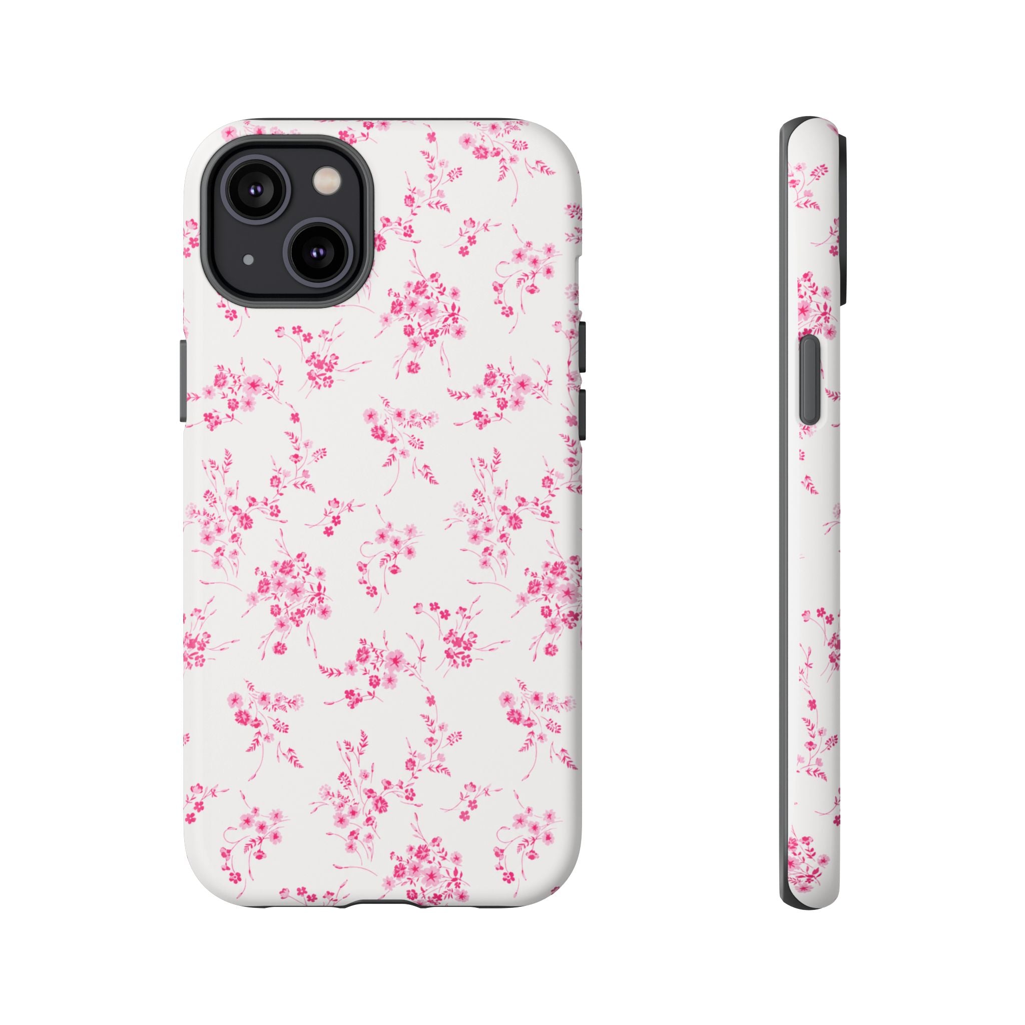 Burgundy Ditsy Floral Tough Case