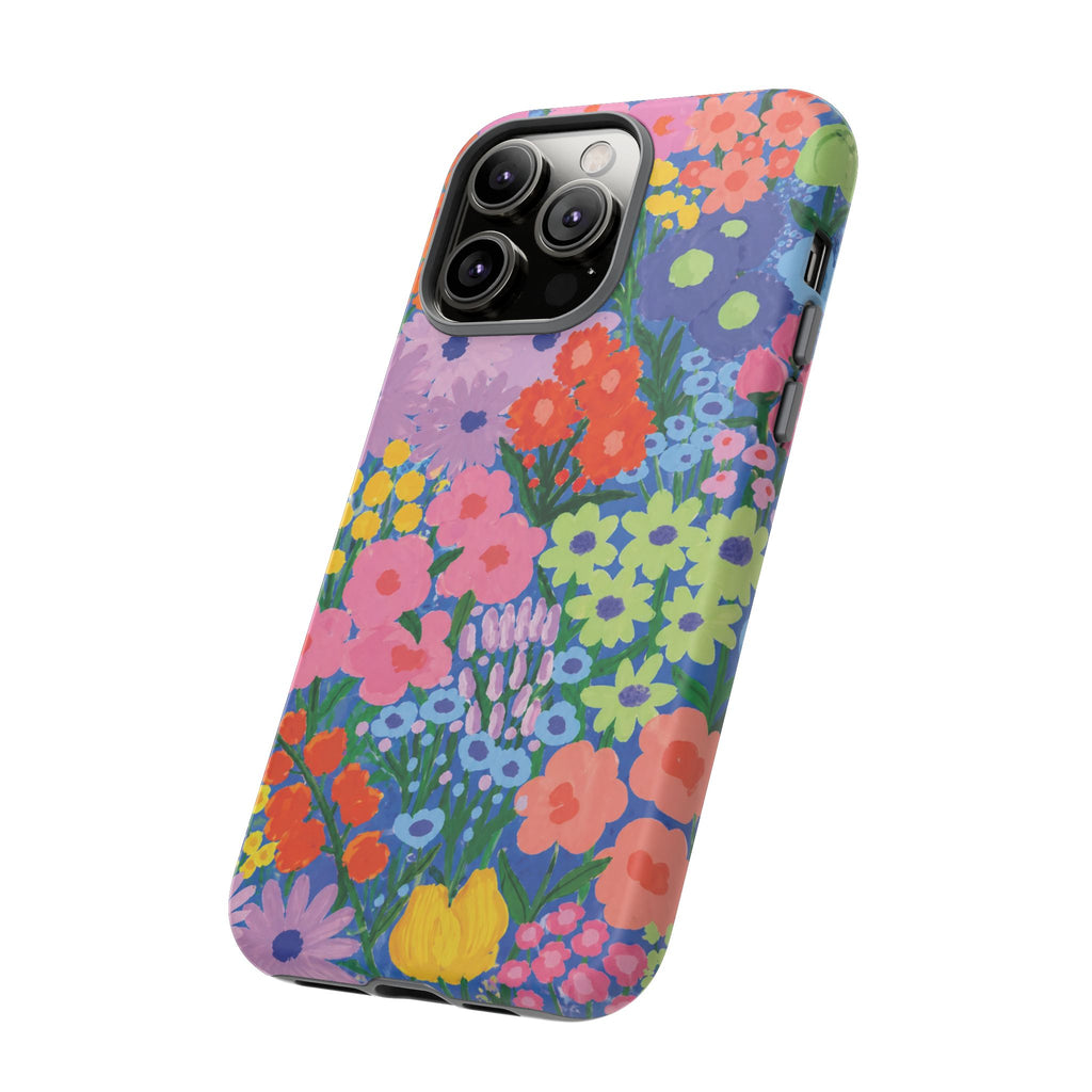 Colorful Floral Pattern Cute Aesthetic Tough Case