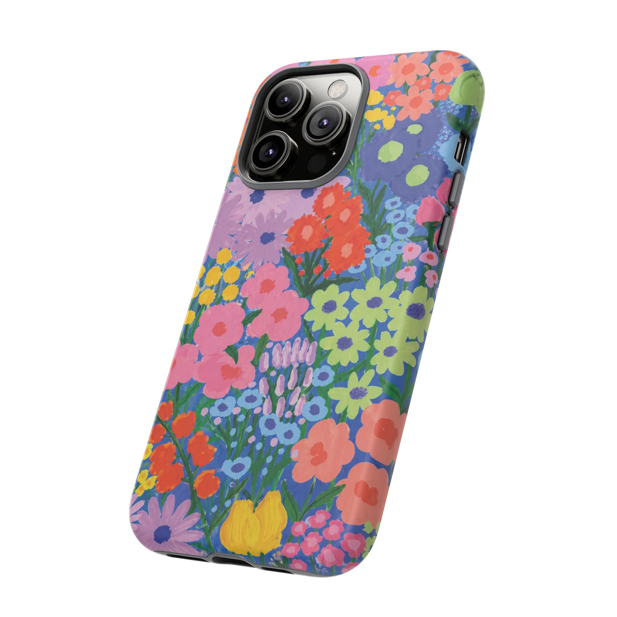 Colorful Floral Pattern Cute Aesthetic Tough Case
