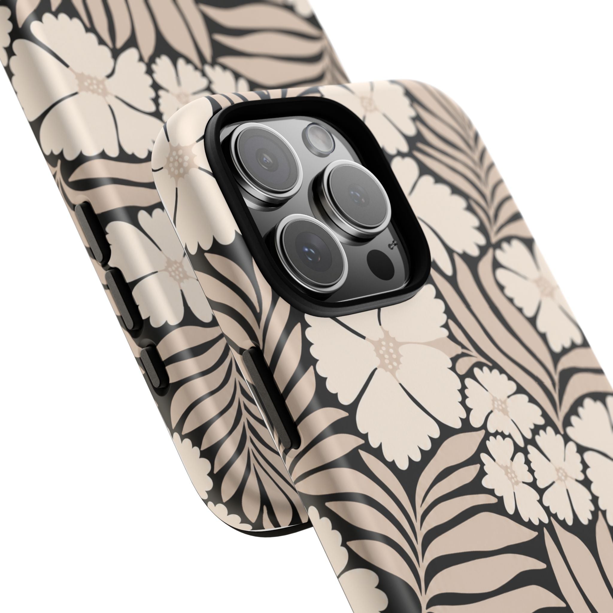 Neutral Floral Silhouette Tough Case
