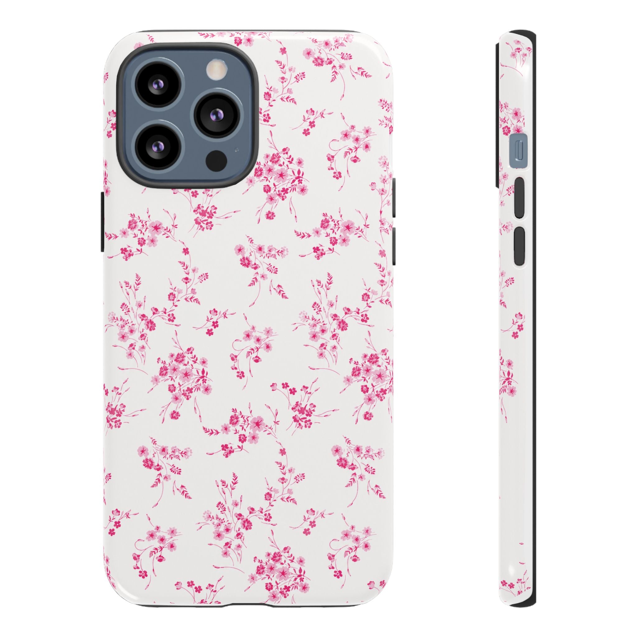 Burgundy Ditsy Floral Tough Case
