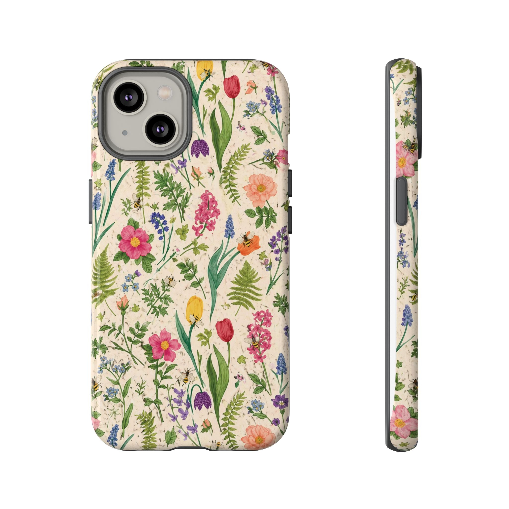 Spring Floral & Bee Pattern Tough Case