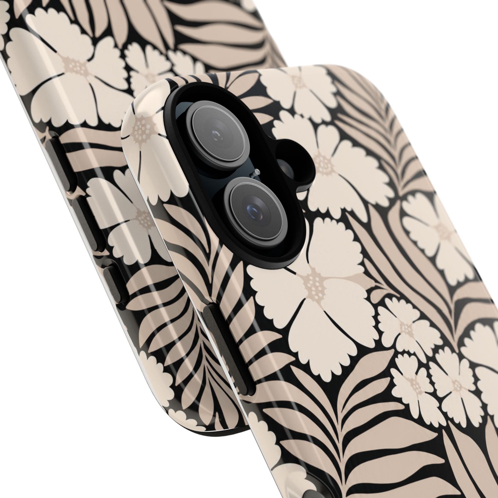 Neutral Floral Silhouette Tough Case