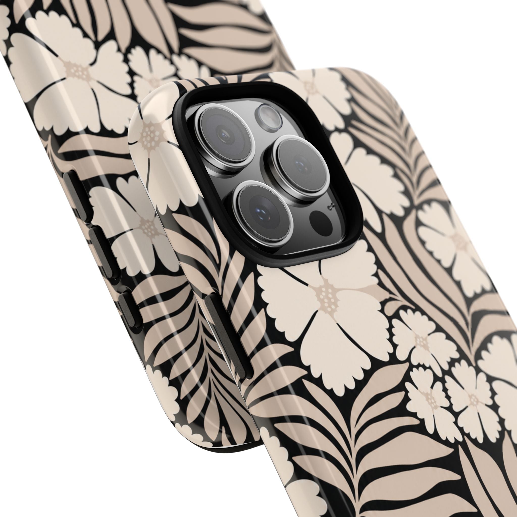 Neutral Floral Silhouette Tough Case
