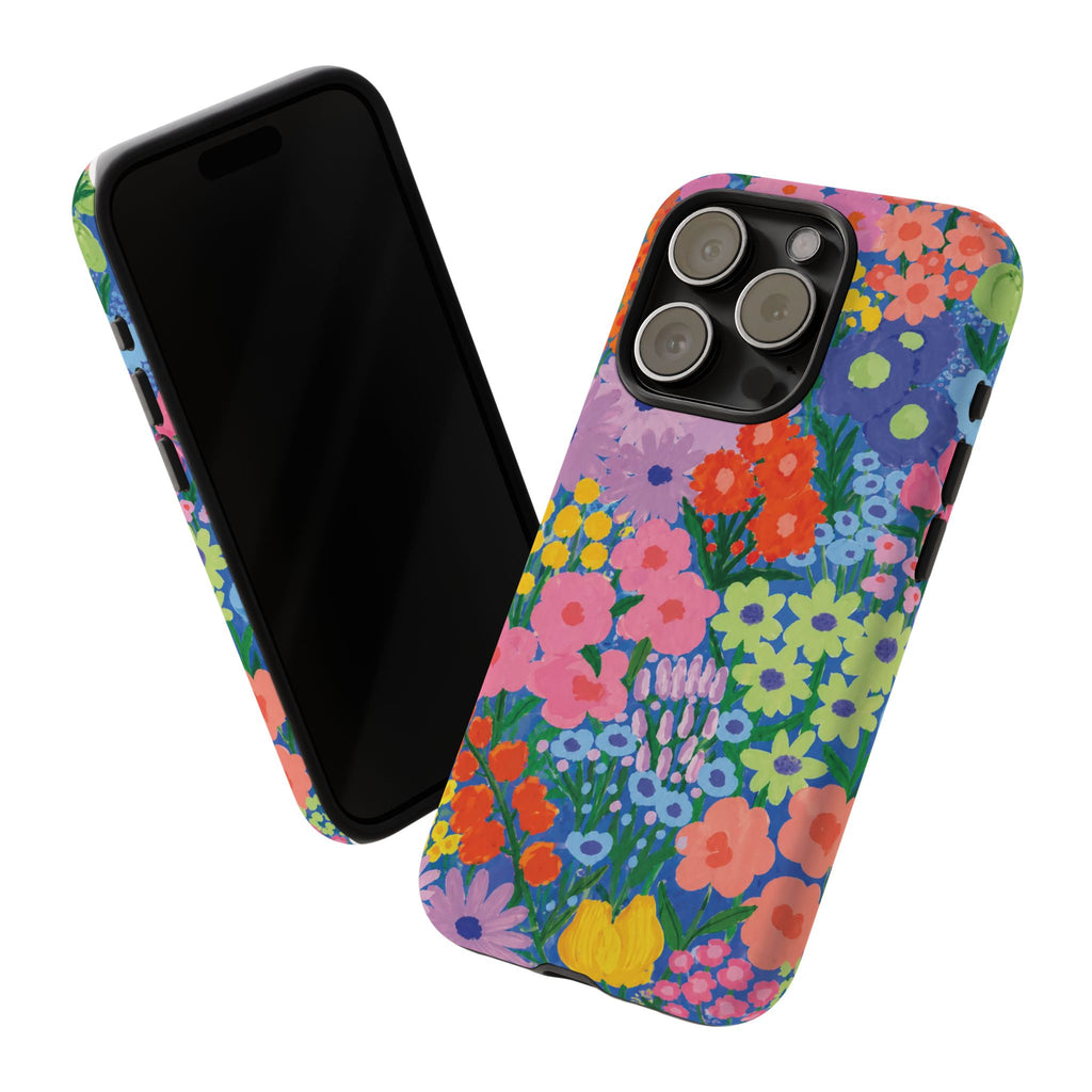 Colorful Floral Pattern Cute Aesthetic Tough Case