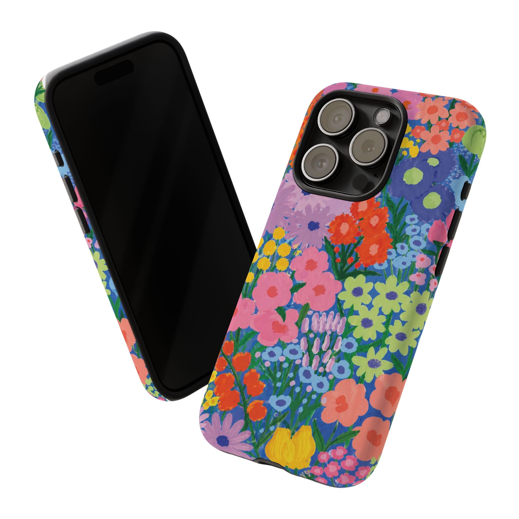 Colorful Floral Pattern Cute Aesthetic Tough Case