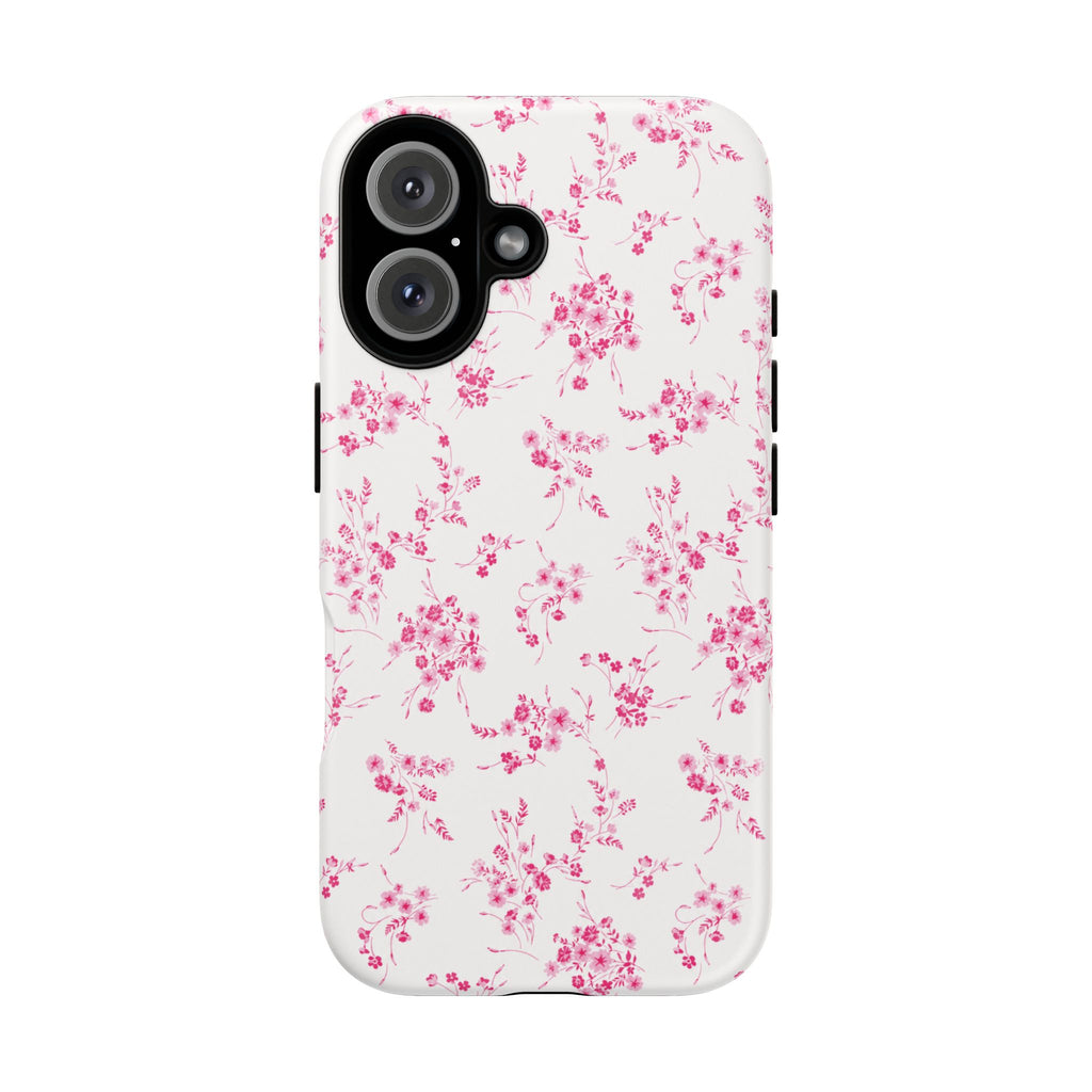 Burgundy Ditsy Floral Tough Case
