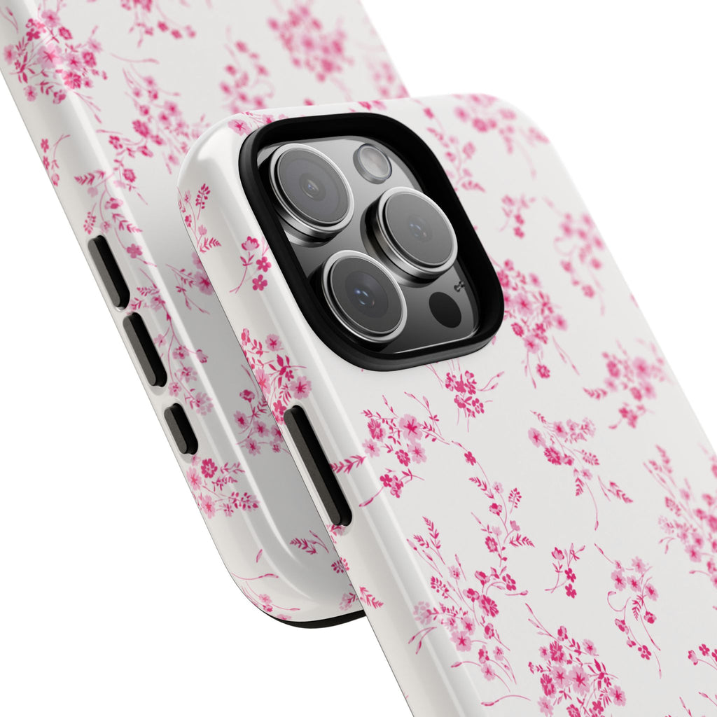 Burgundy Ditsy Floral Tough Case