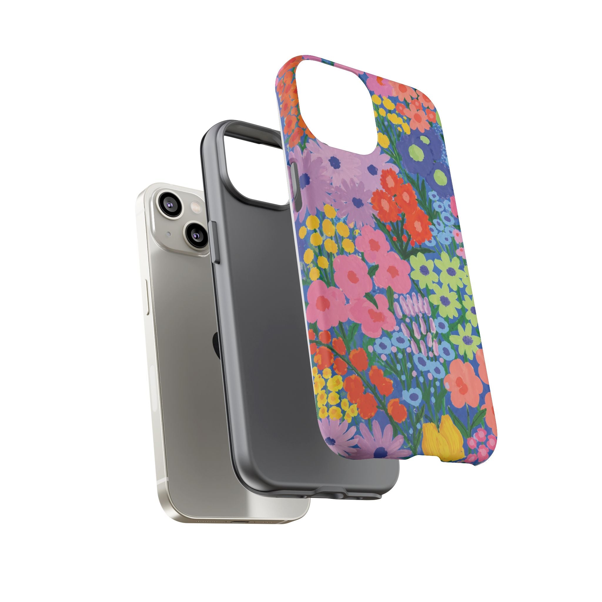 Colorful Floral Pattern Cute Aesthetic Tough Case