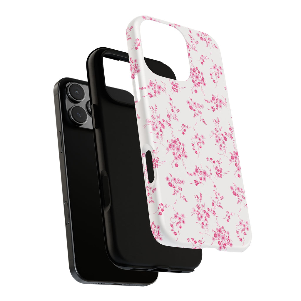 Burgundy Ditsy Floral Tough Case