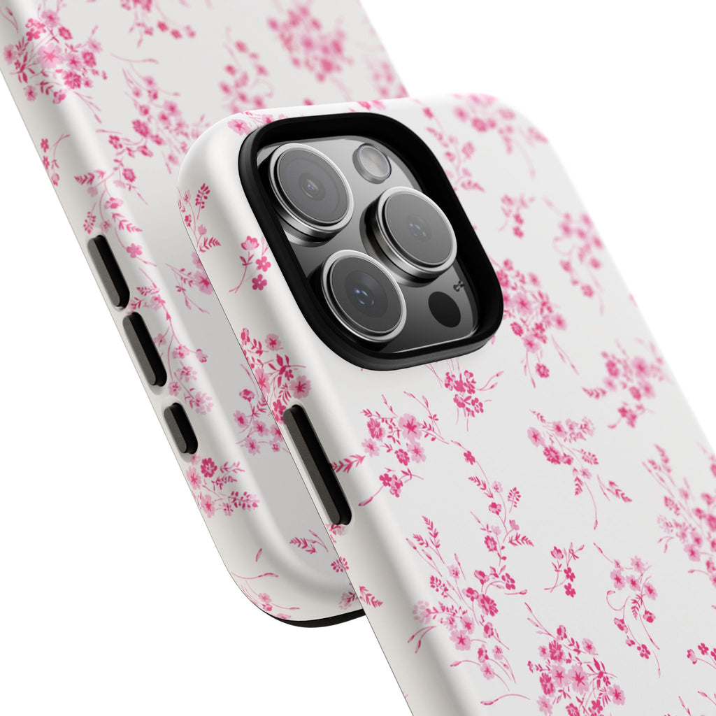 Burgundy Ditsy Floral Tough Case