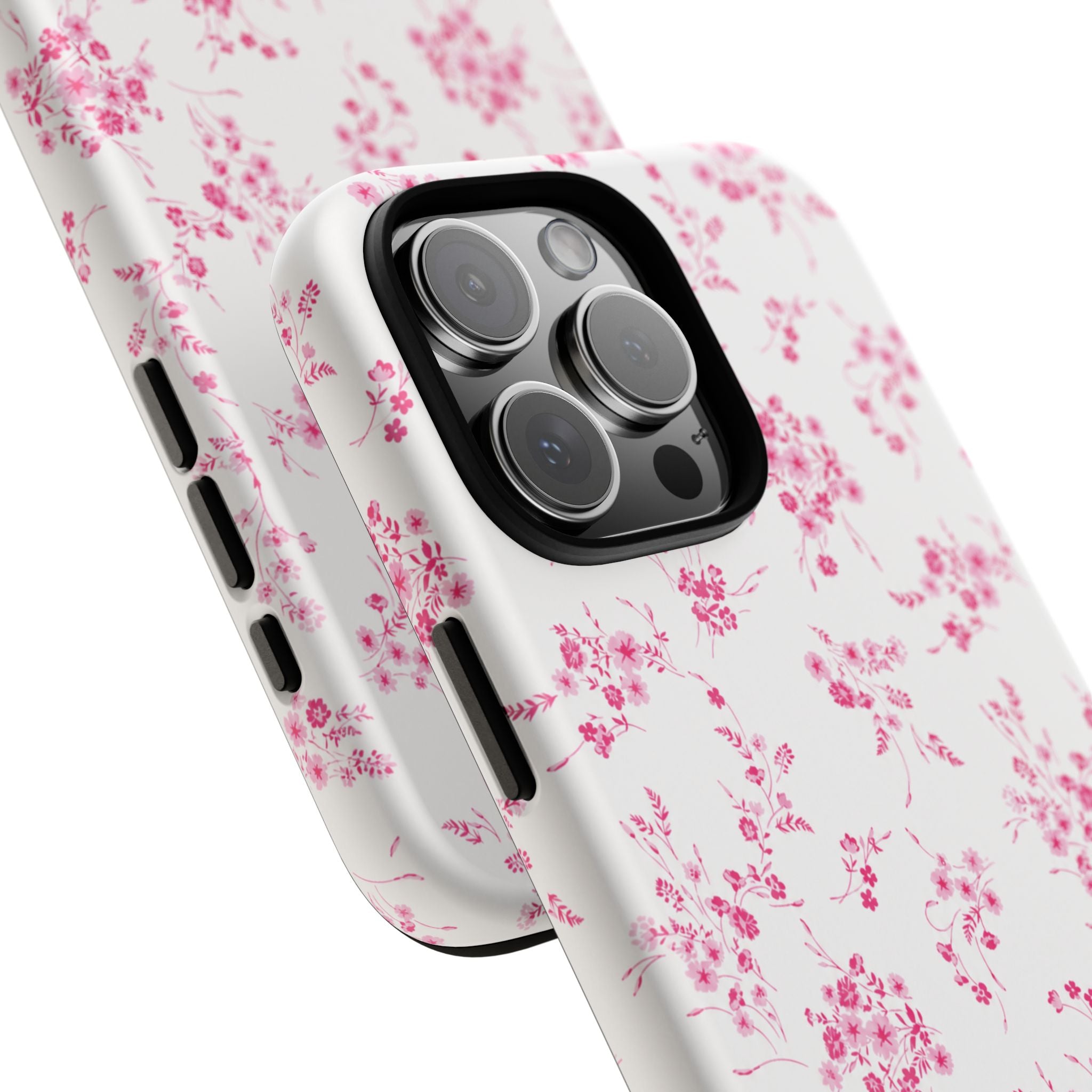 Burgundy Ditsy Floral Tough Case