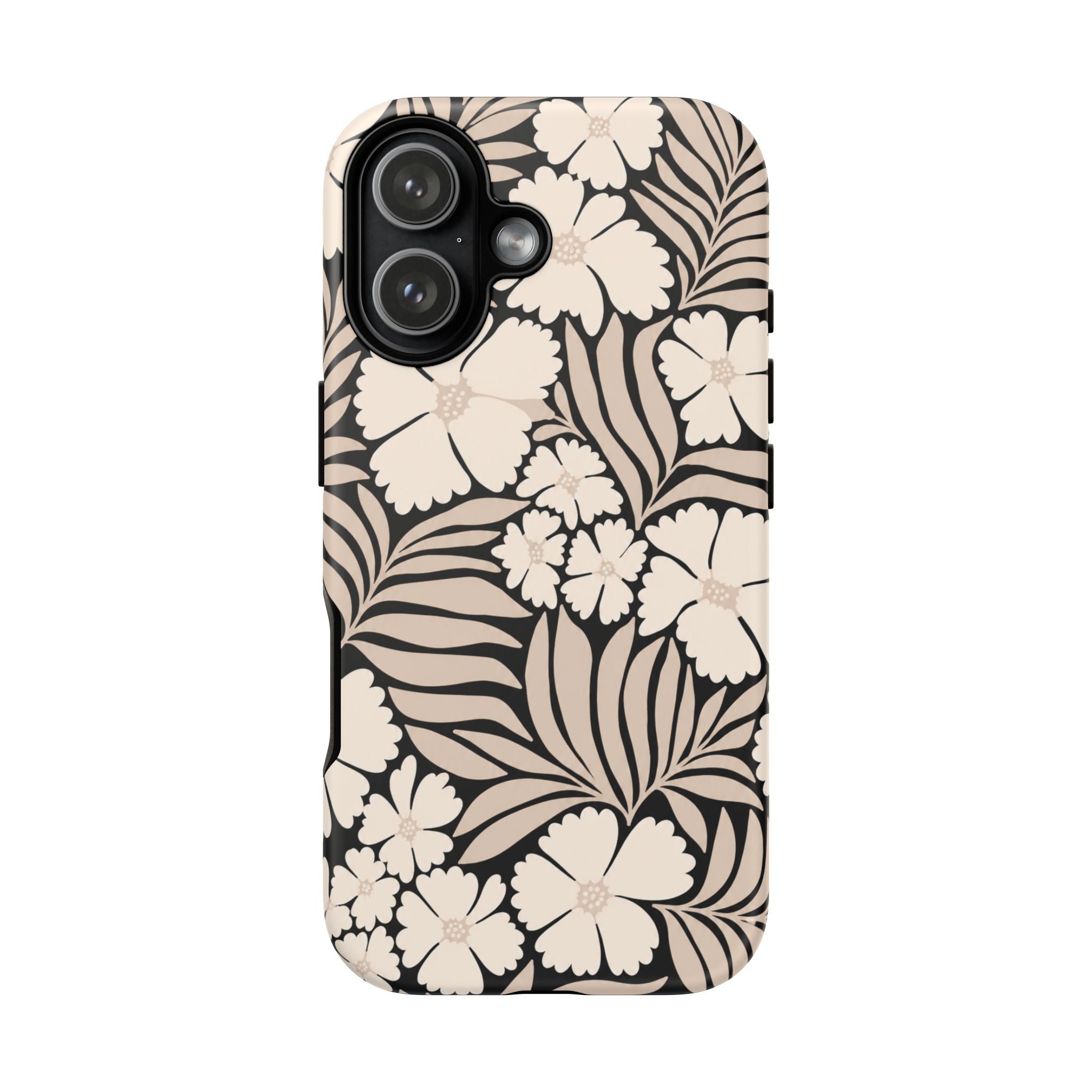 Neutral Floral Silhouette Tough Case