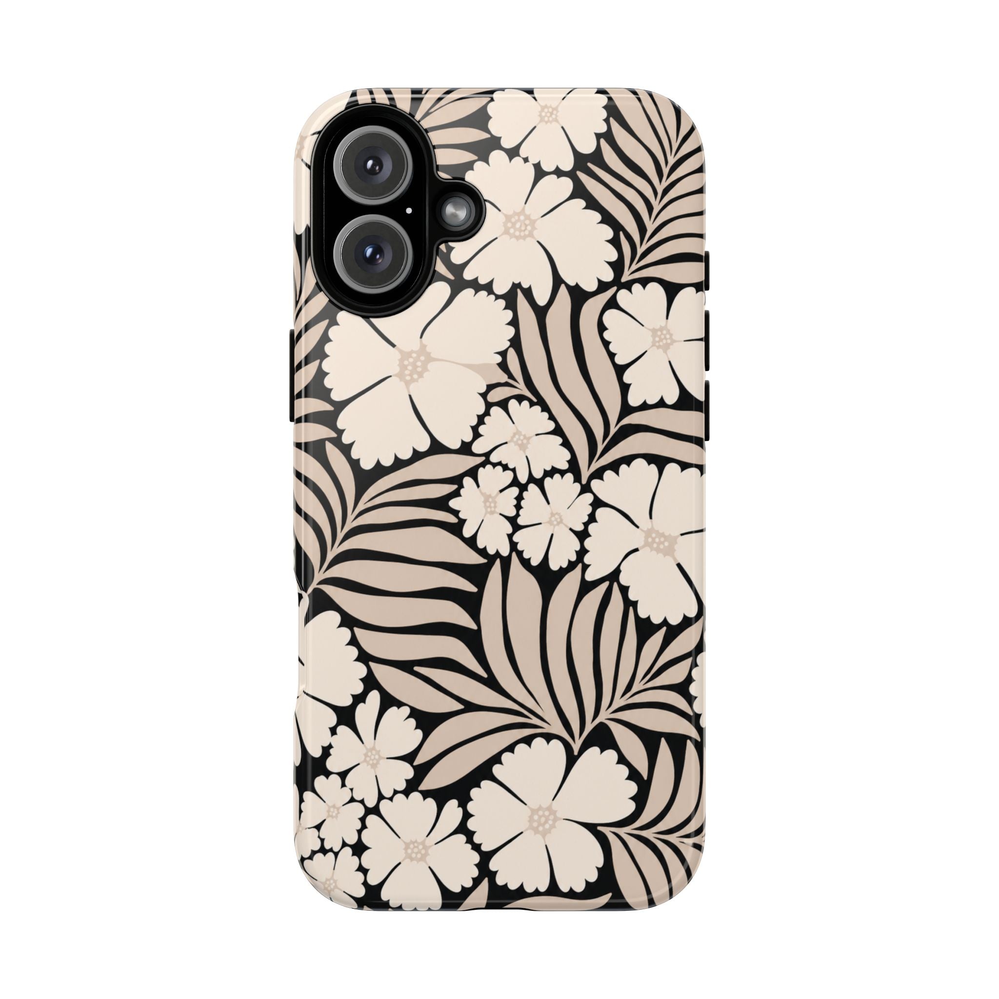 Neutral Floral Silhouette Tough Case