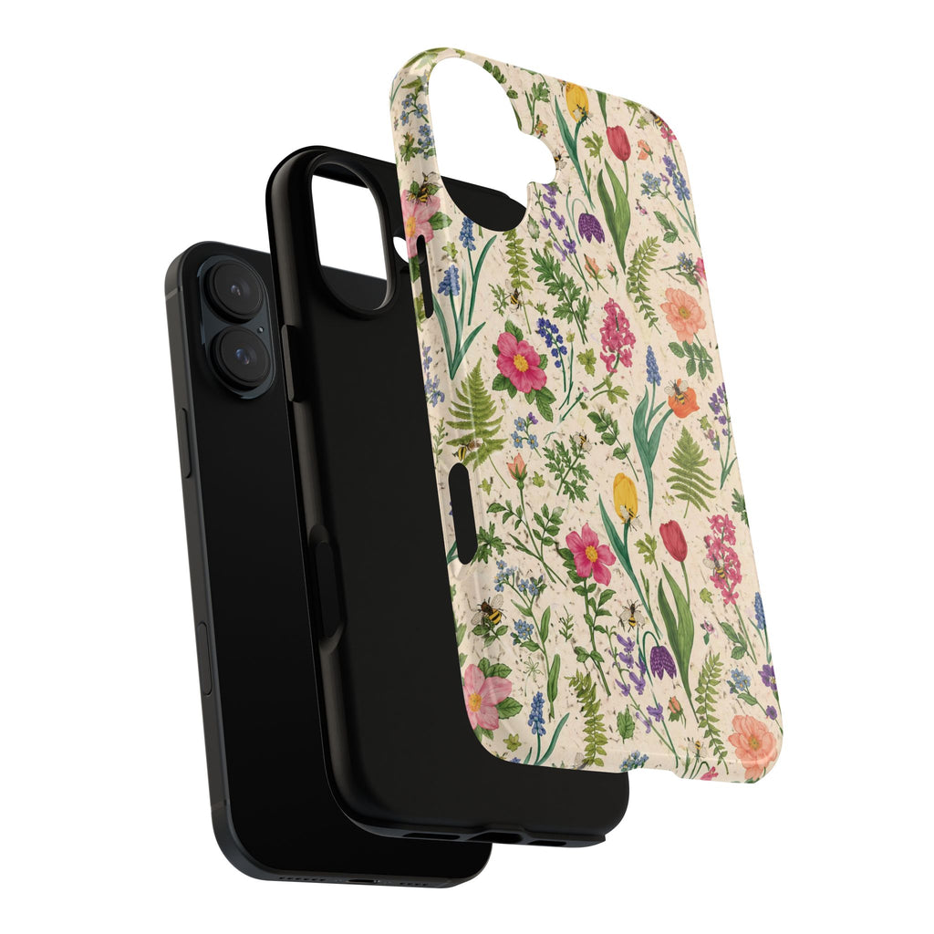 Spring Floral & Bee Pattern Tough Case