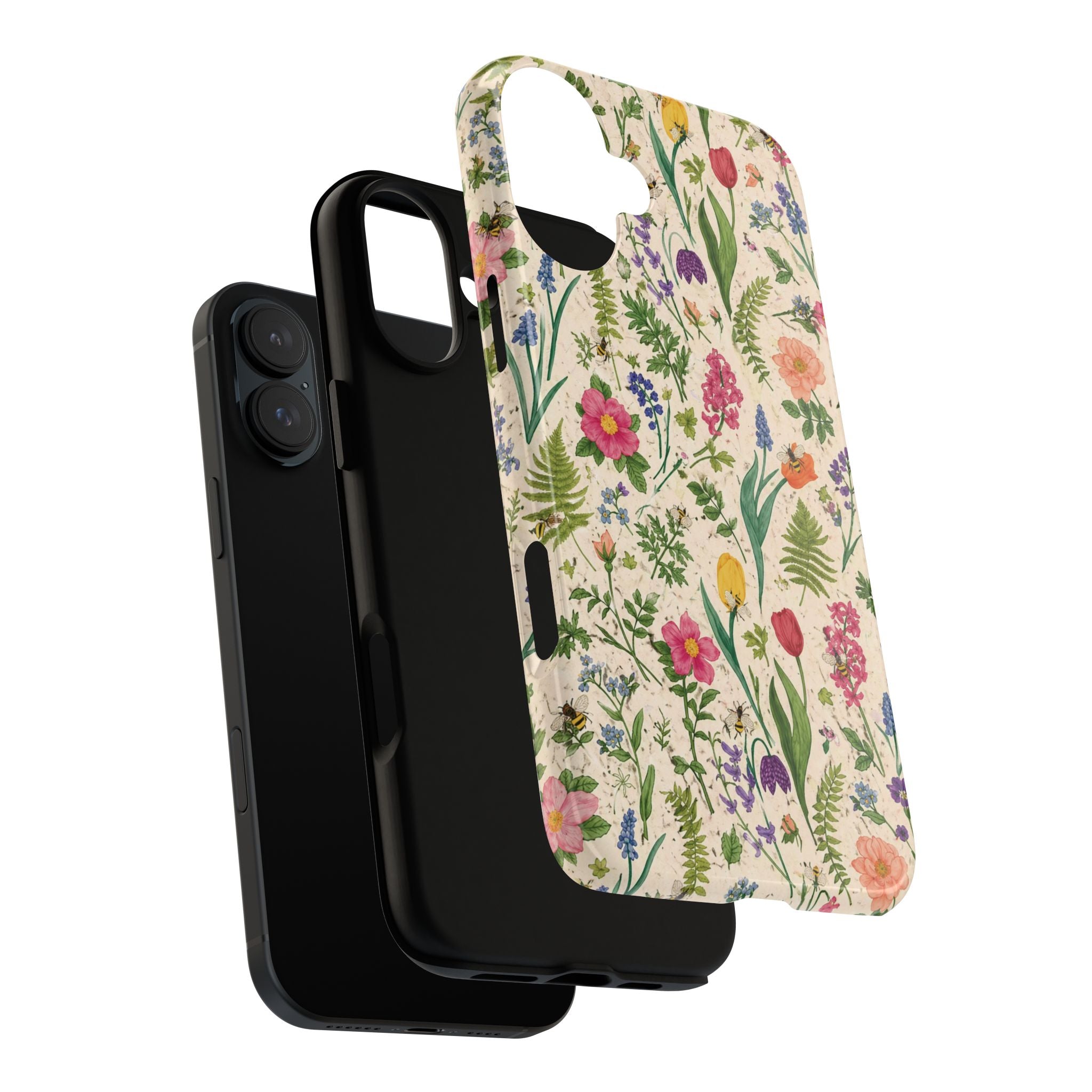 Spring Floral & Bee Pattern Tough Case