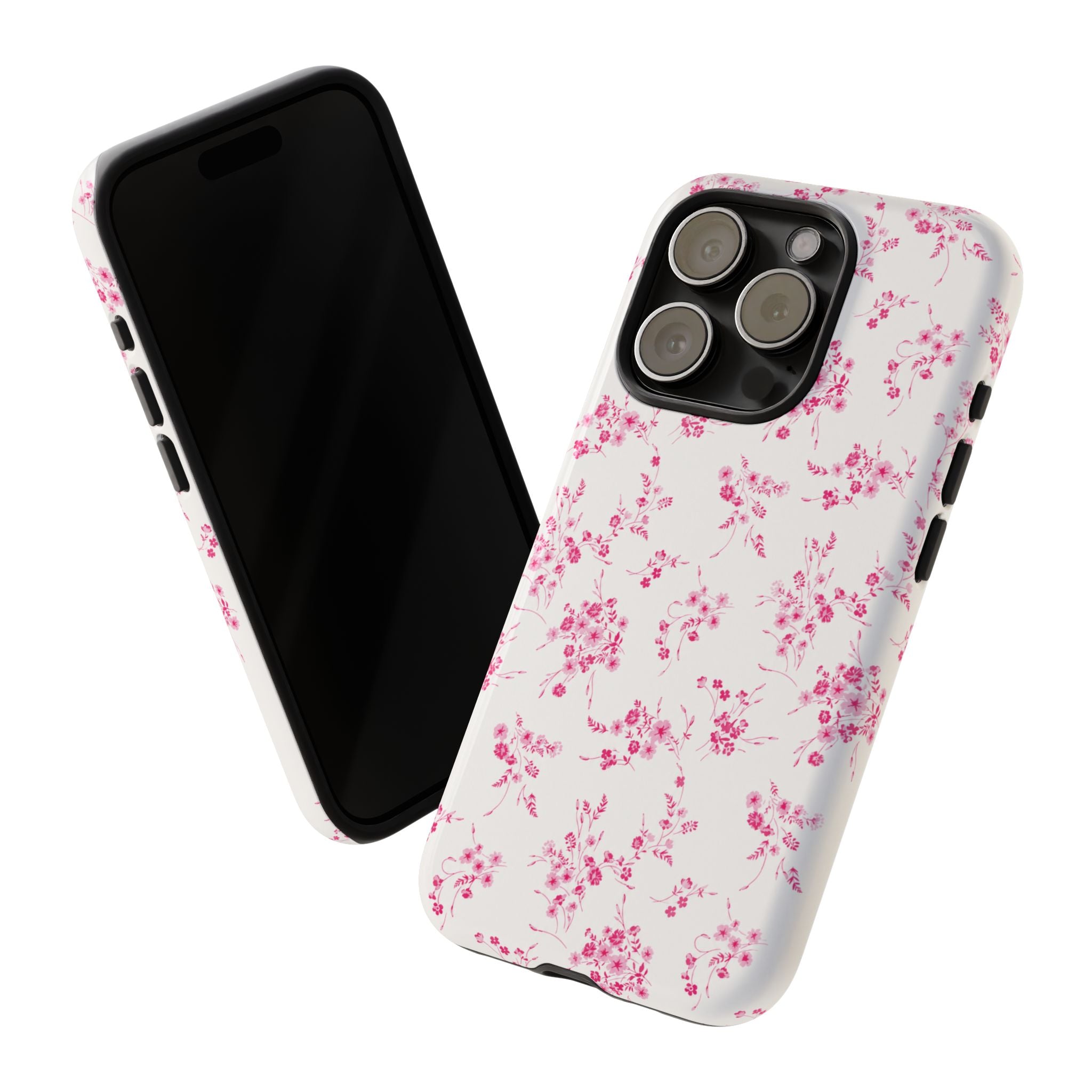 Burgundy Ditsy Floral Tough Case