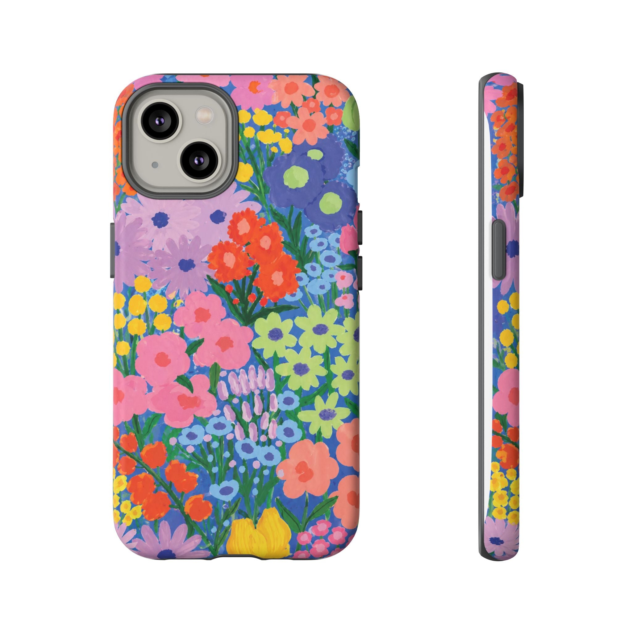 Colorful Floral Pattern Cute Aesthetic Tough Case