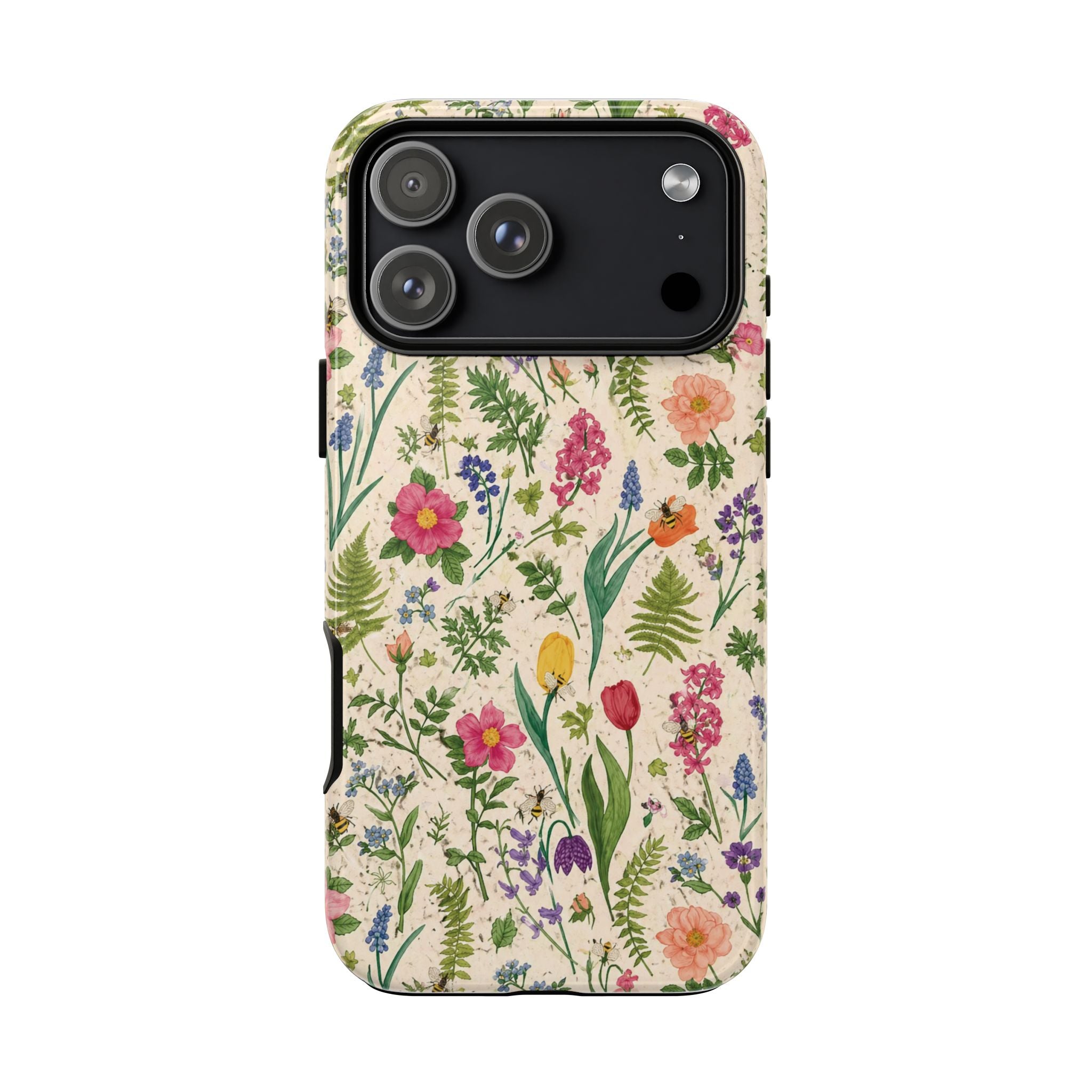Spring Floral & Bee Pattern Tough Case