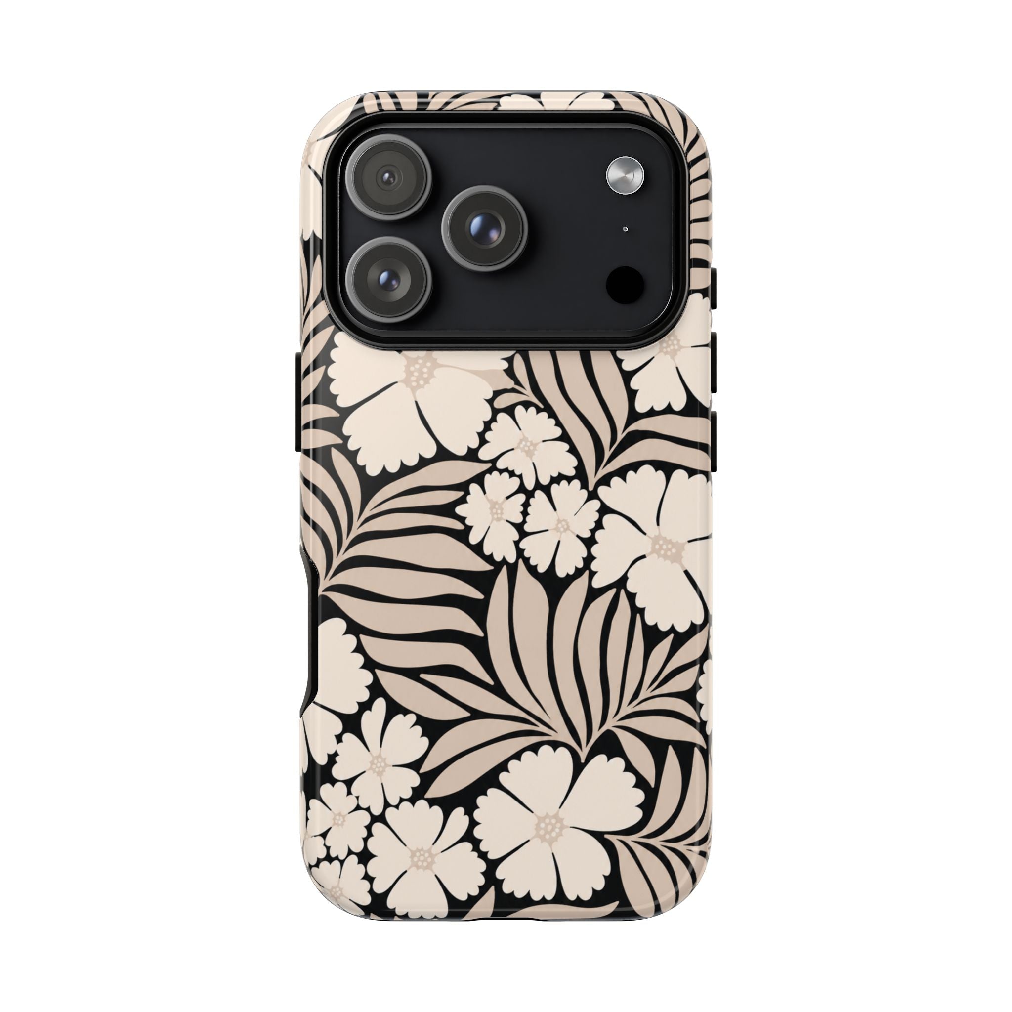 Neutral Floral Silhouette Tough Case