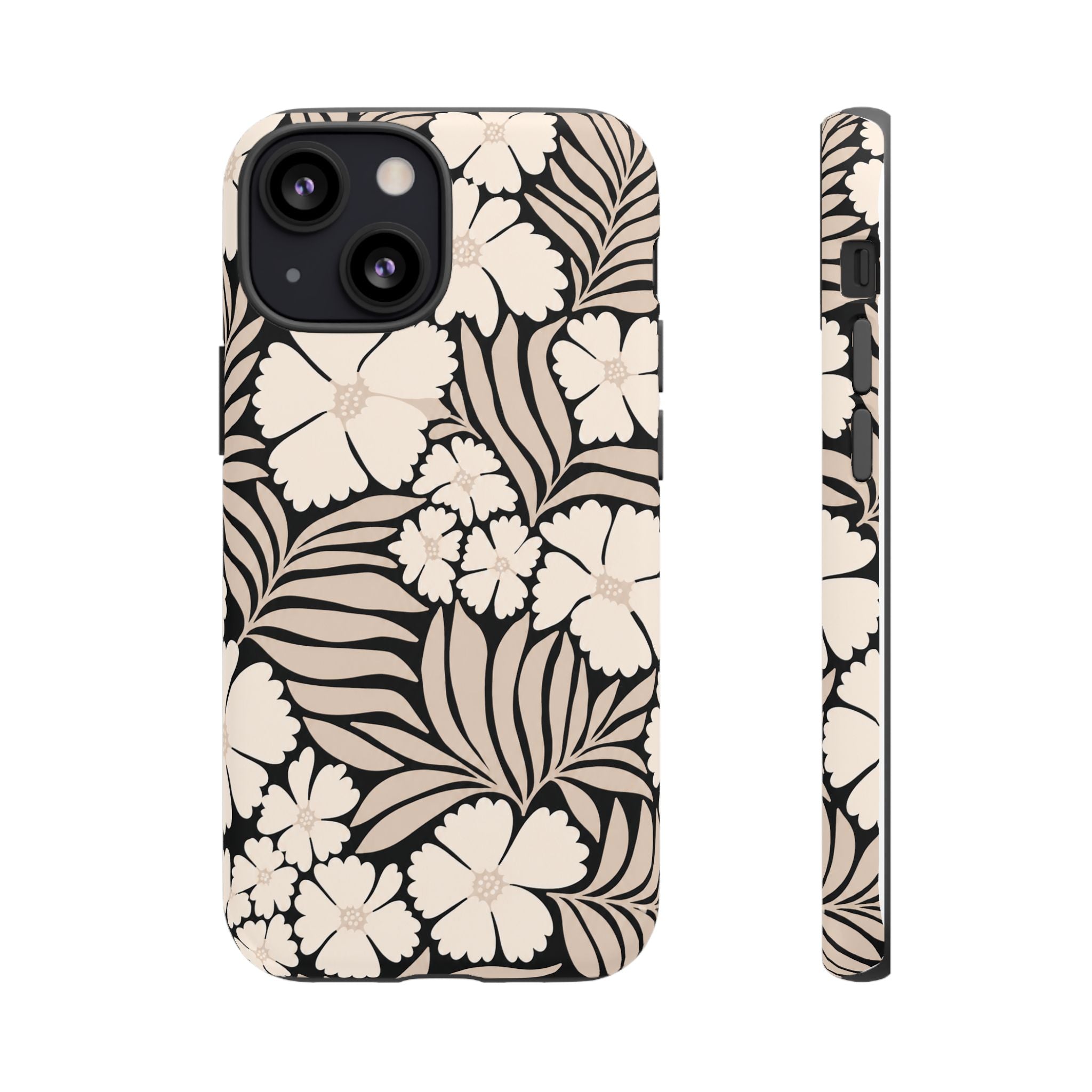 Neutral Floral Silhouette Tough Case