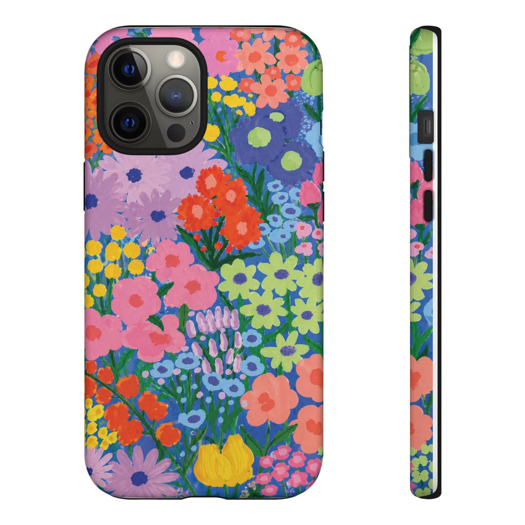 Colorful Floral Pattern Cute Aesthetic Tough Case