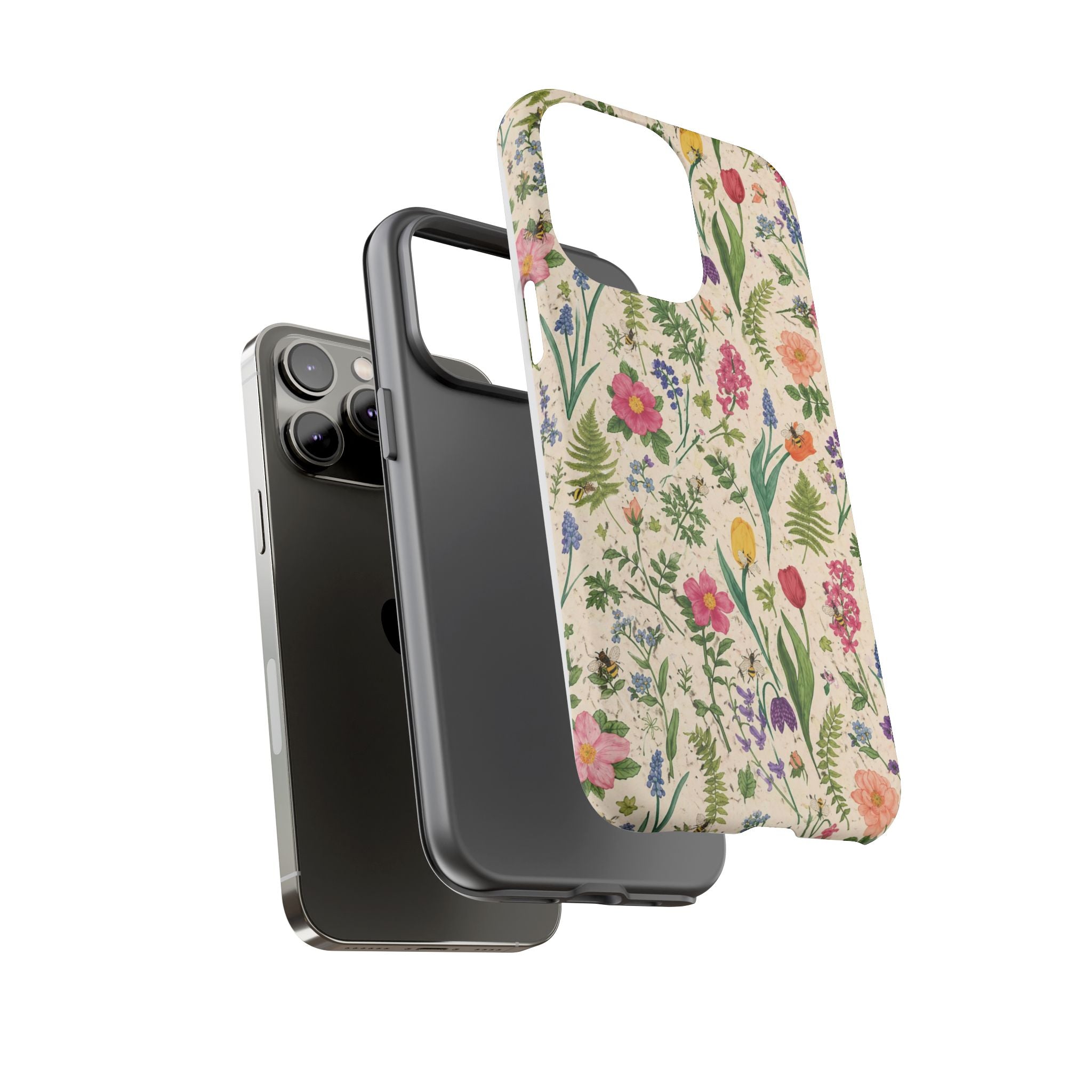 Spring Floral & Bee Pattern Tough Case