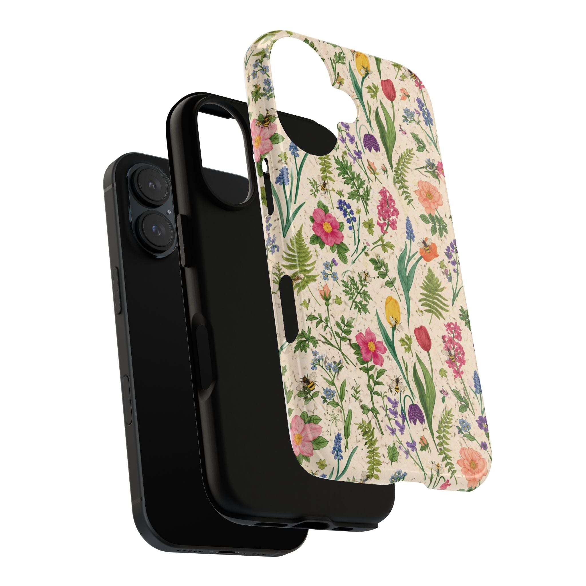 Spring Floral & Bee Pattern Tough Case