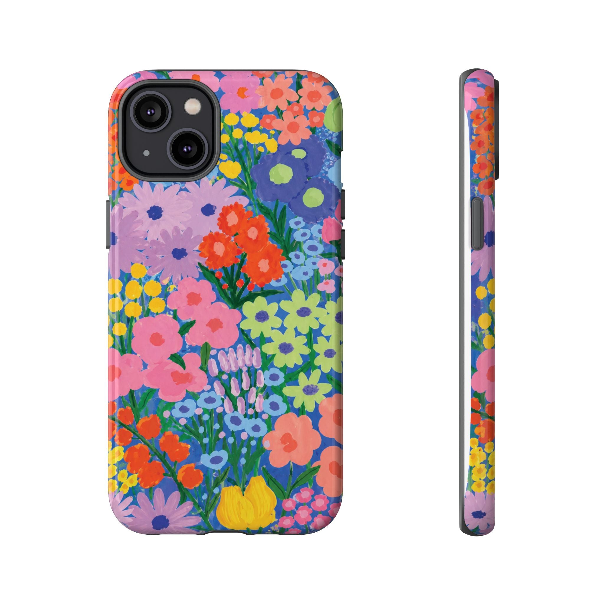 Colorful Floral Pattern Cute Aesthetic Tough Case