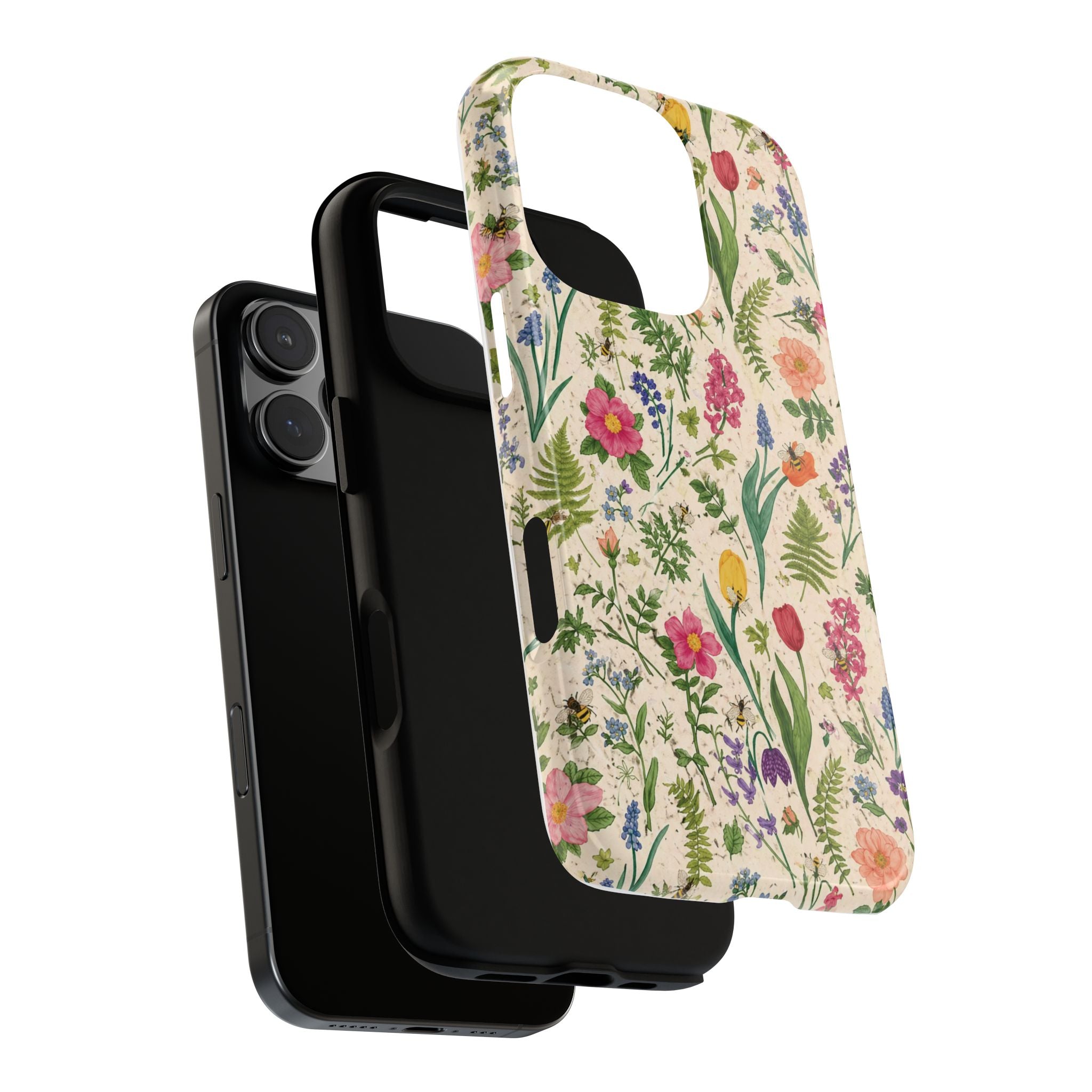 Spring Floral & Bee Pattern Tough Case