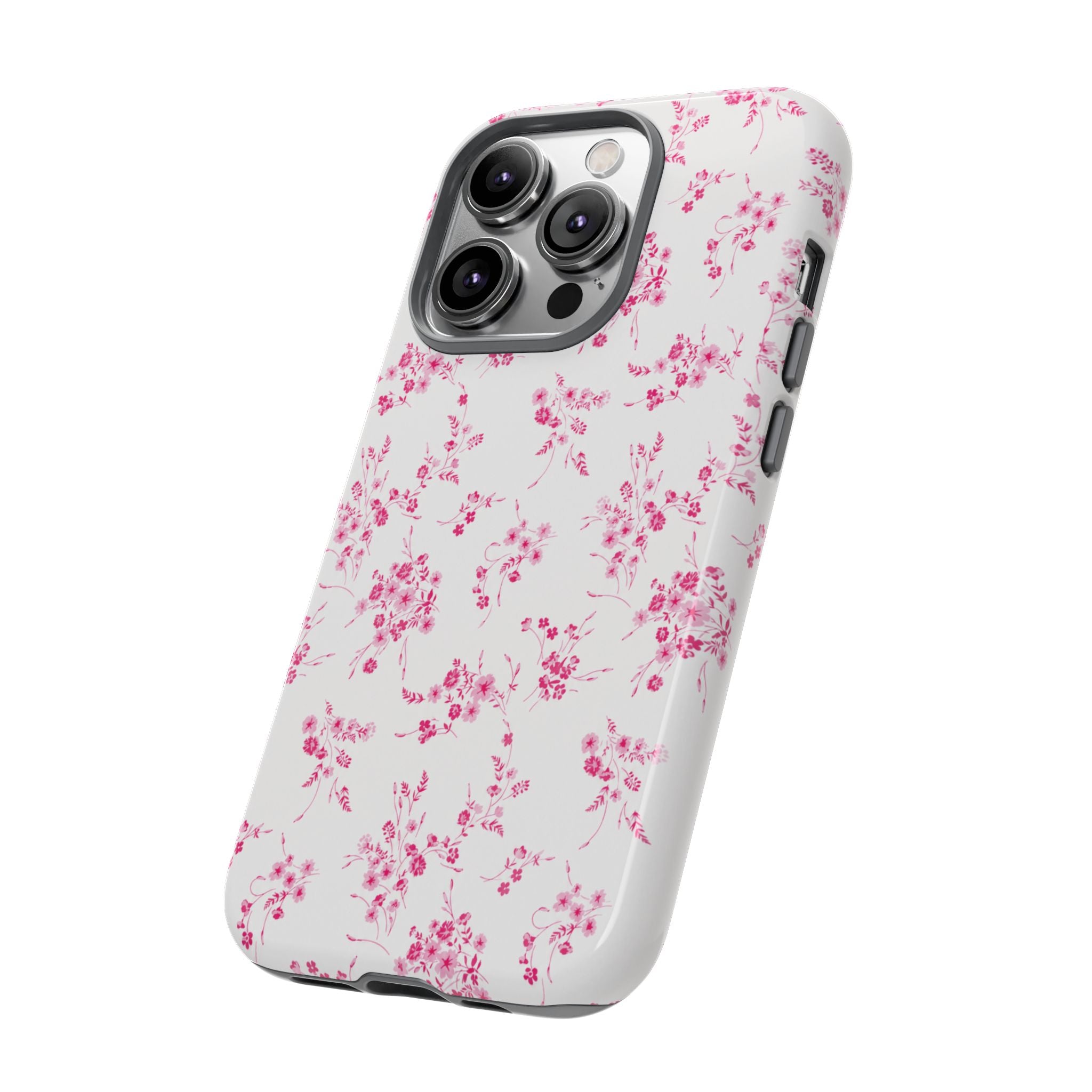 Burgundy Ditsy Floral Tough Case
