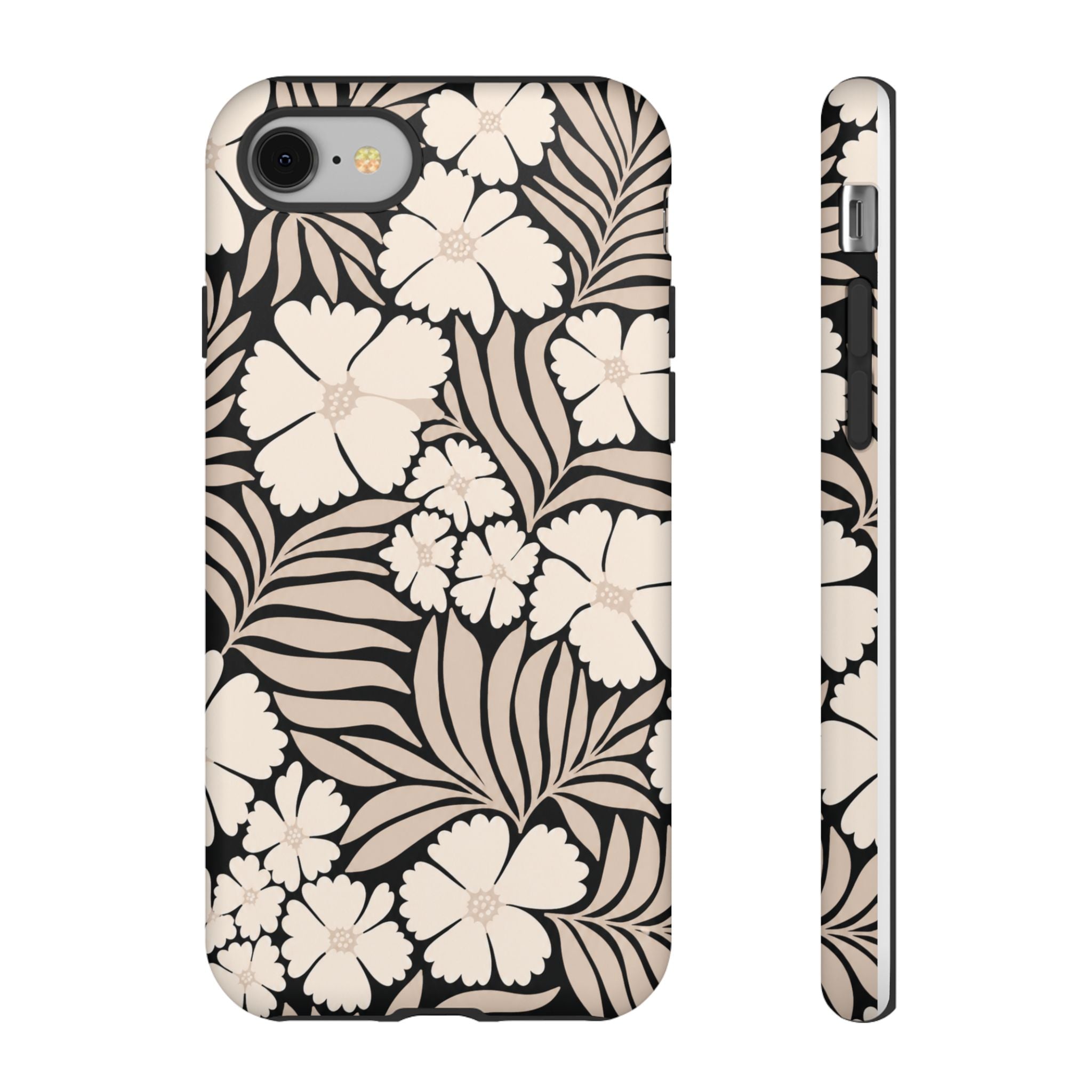 Neutral Floral Silhouette Tough Case