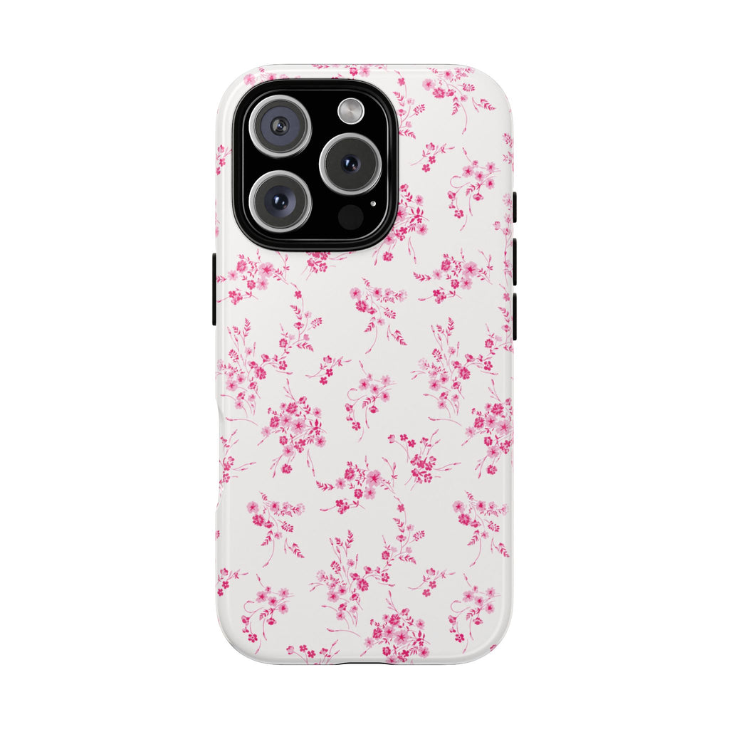 Burgundy Ditsy Floral Tough Case