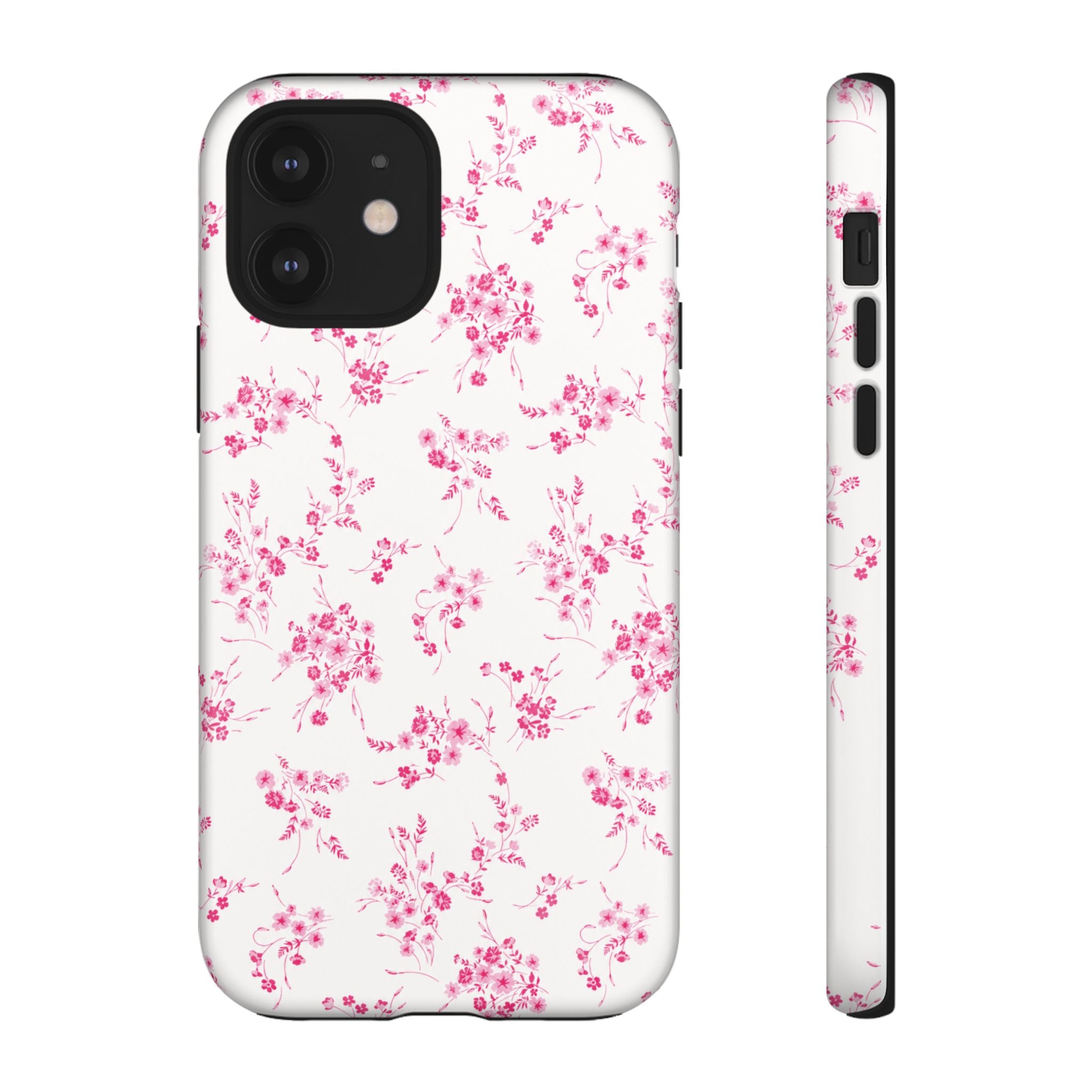 Burgundy Ditsy Floral Tough Case