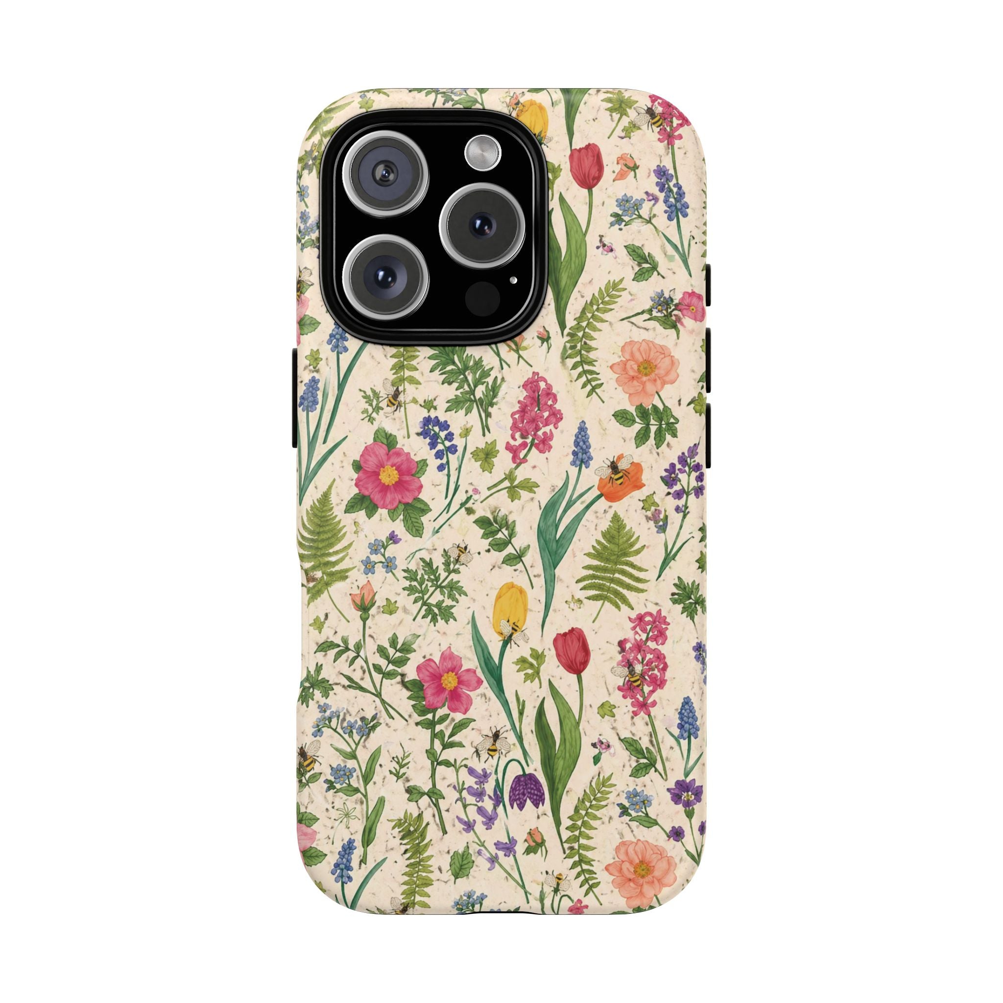 Spring Floral & Bee Pattern Tough Case