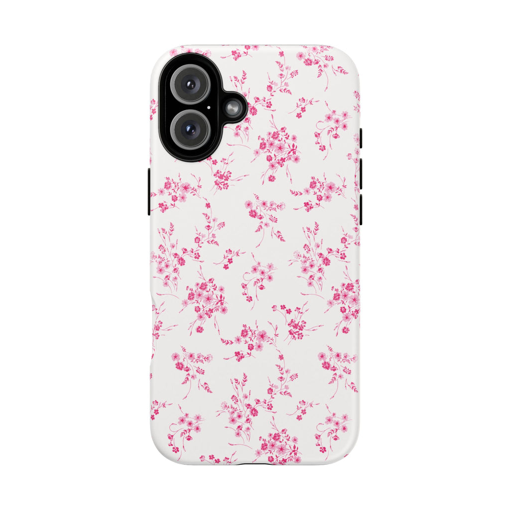 Burgundy Ditsy Floral Tough Case