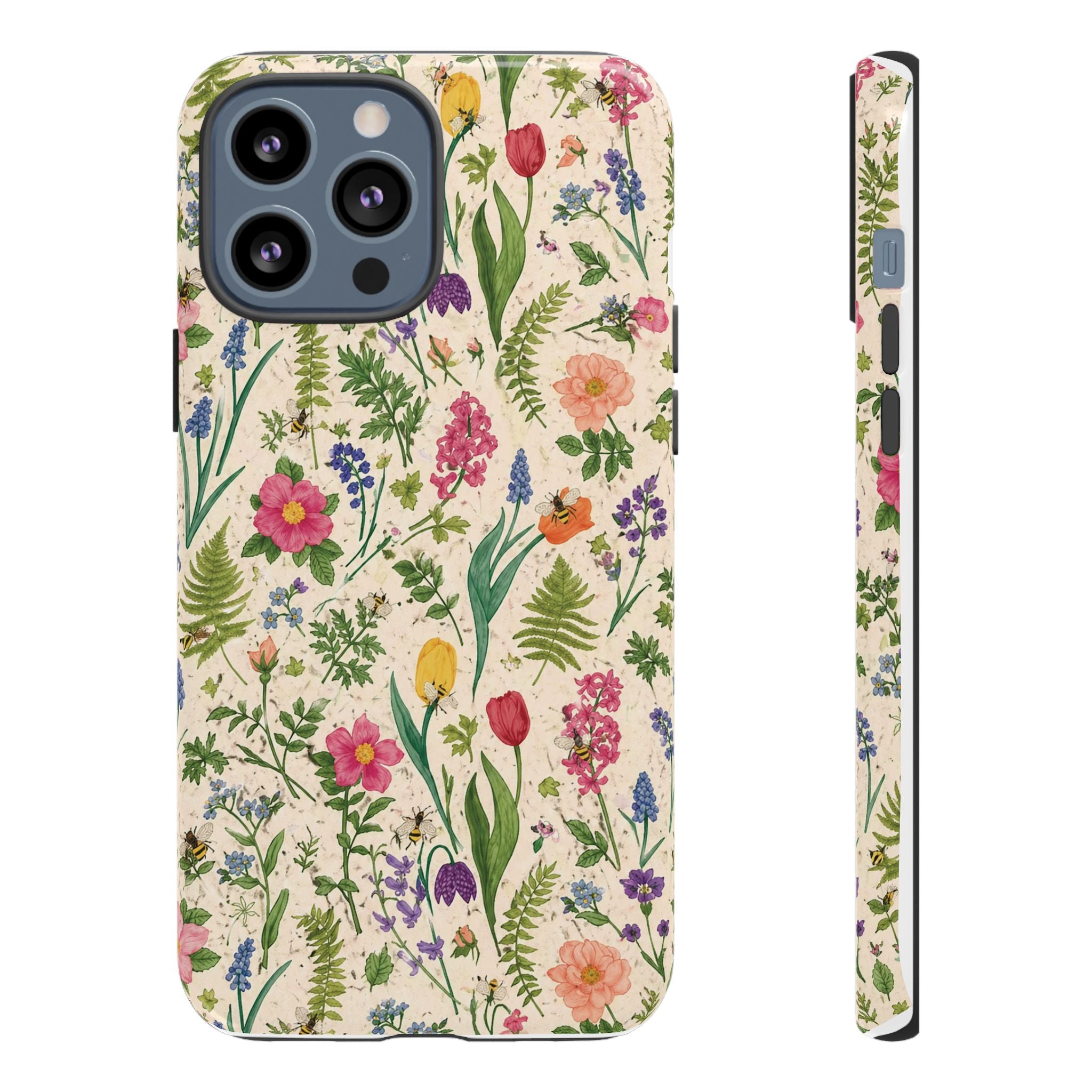 Spring Floral & Bee Pattern Tough Case