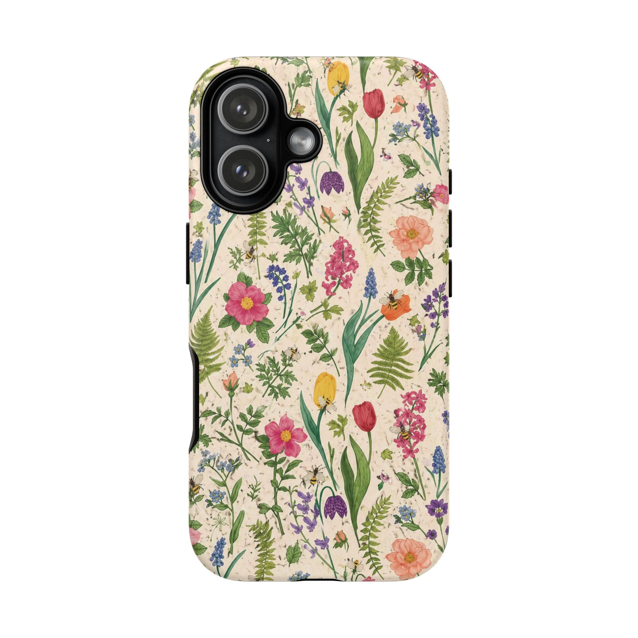 Spring Floral & Bee Pattern Tough Case