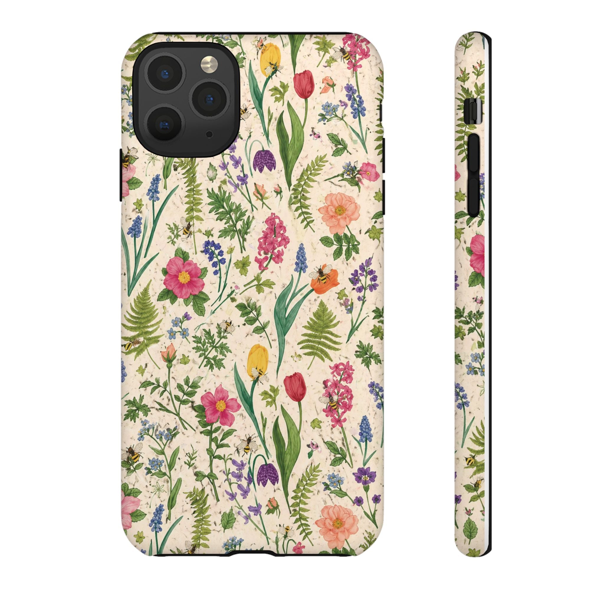 Spring Floral & Bee Pattern Tough Case